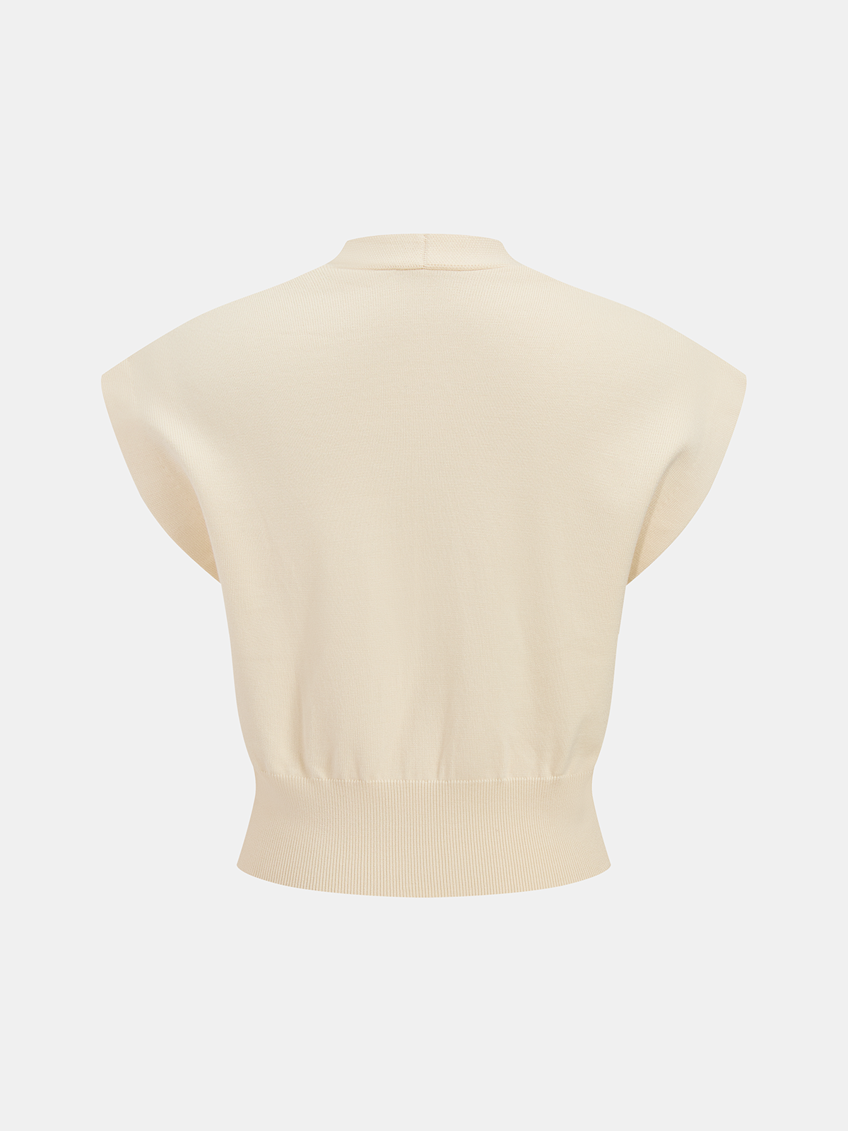 V-Neck Cap Sleeve Knit Top Casual Lightweight Summer Wear