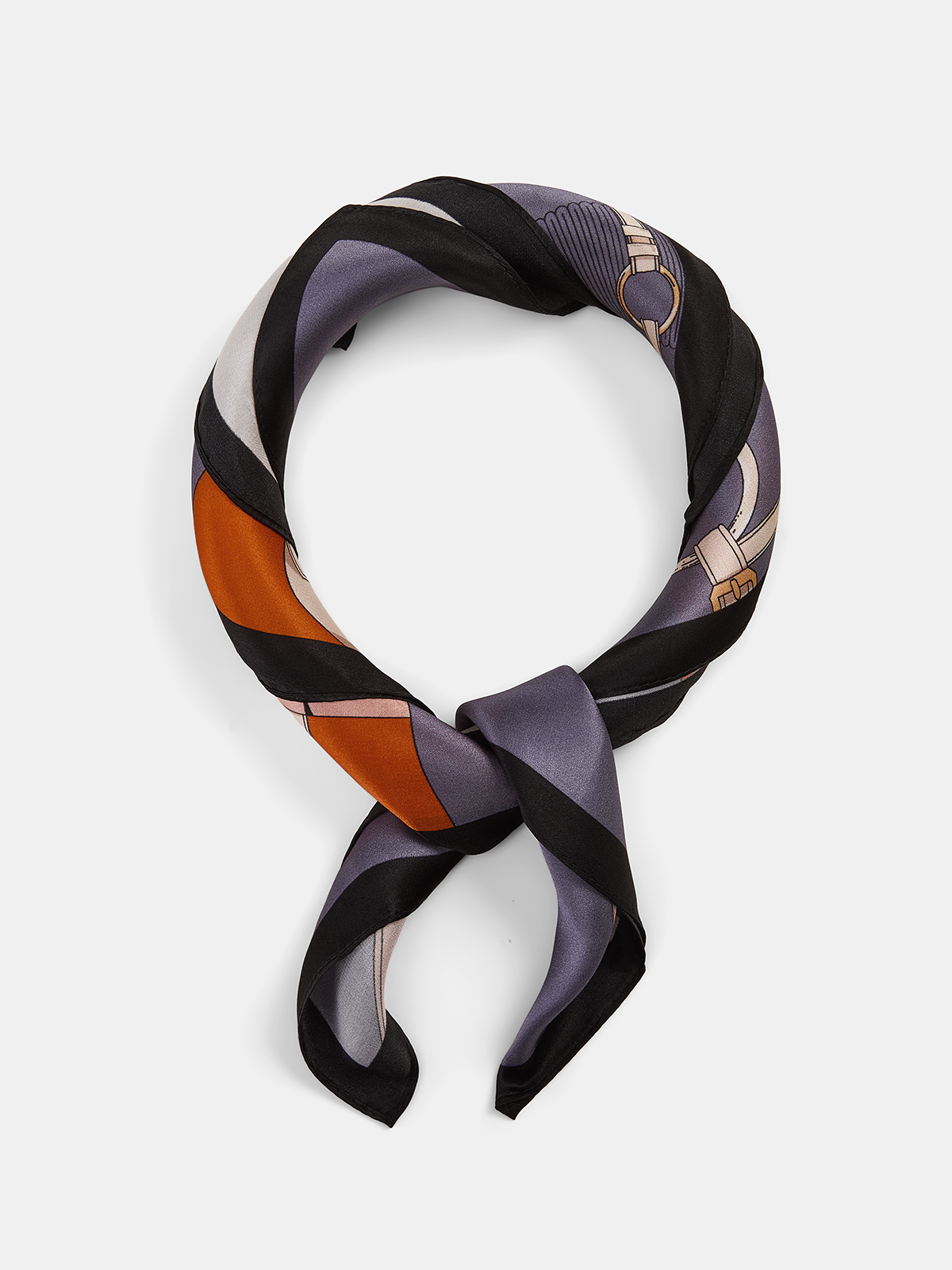 Luxury Harness Print 100% Silk Square Scarf for Women Elegant Accessory