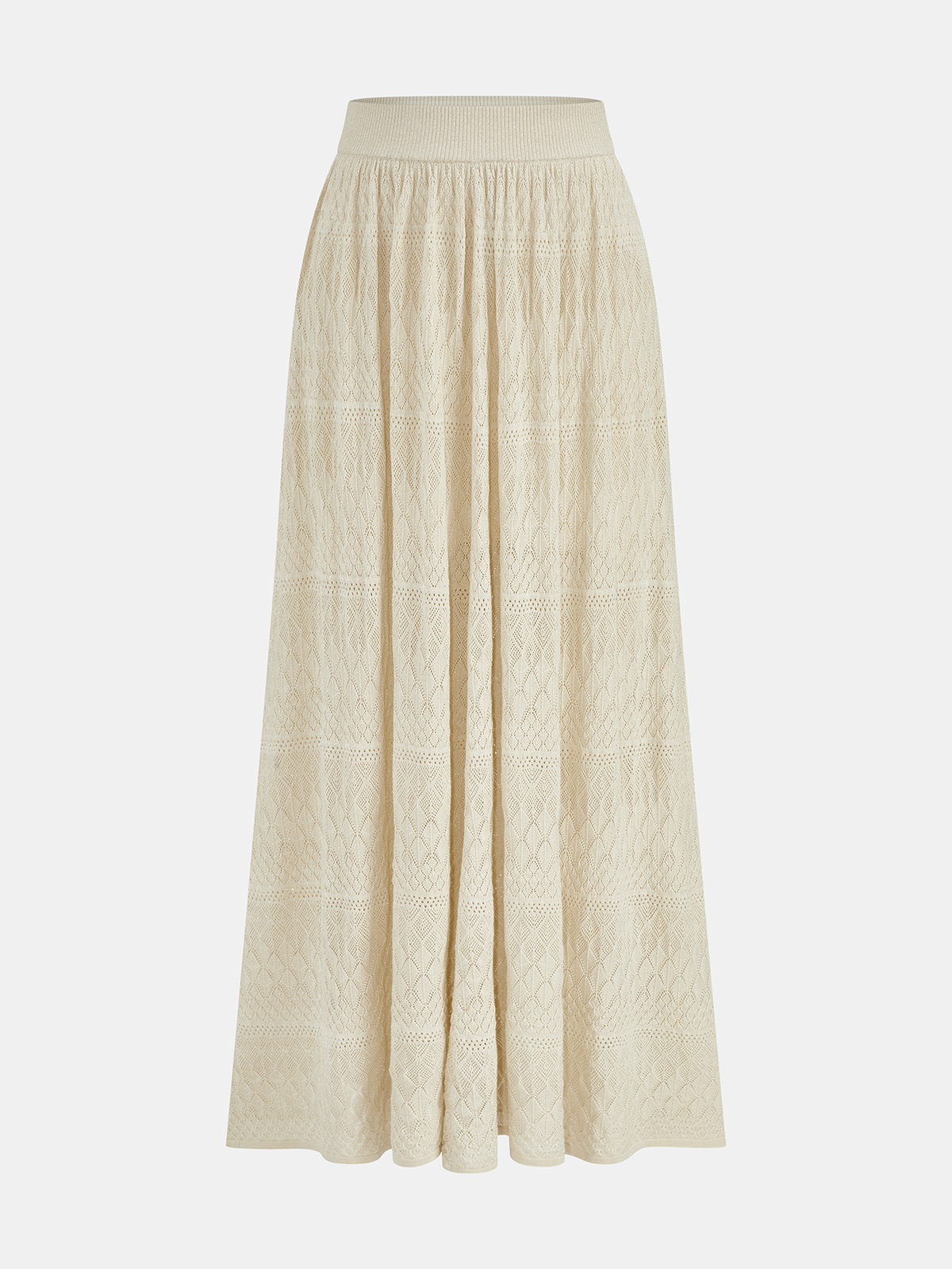 Openwork Knit Maxi Skirt Lightweight Summer Fashion Essentials