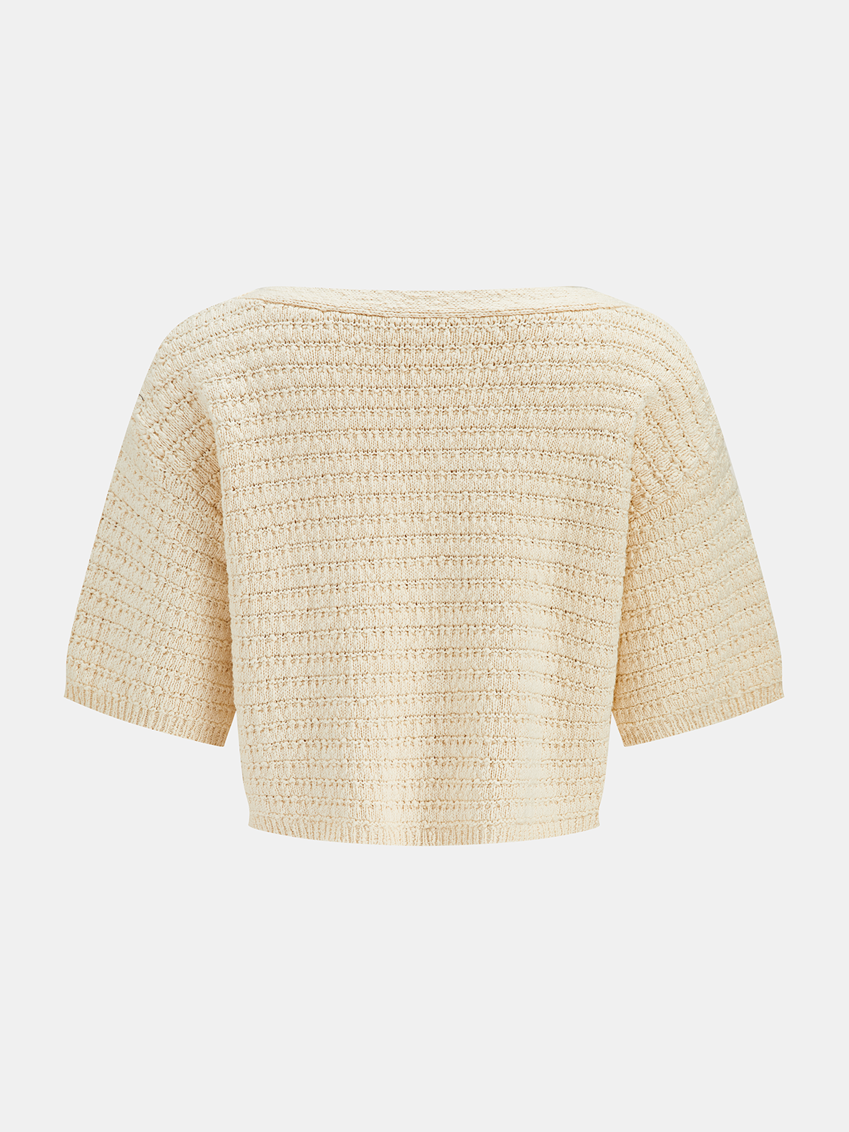 Textured Knit Short Sleeve Top & Shorts Set for Women Comfort Fit