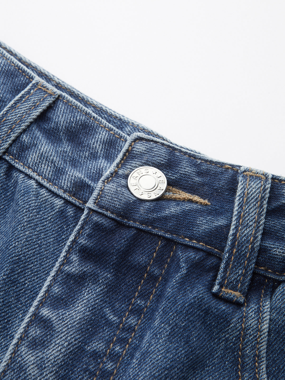 Side Slit Mid-Waist Wide-Leg Jeans for Women Casual Comfort Fit