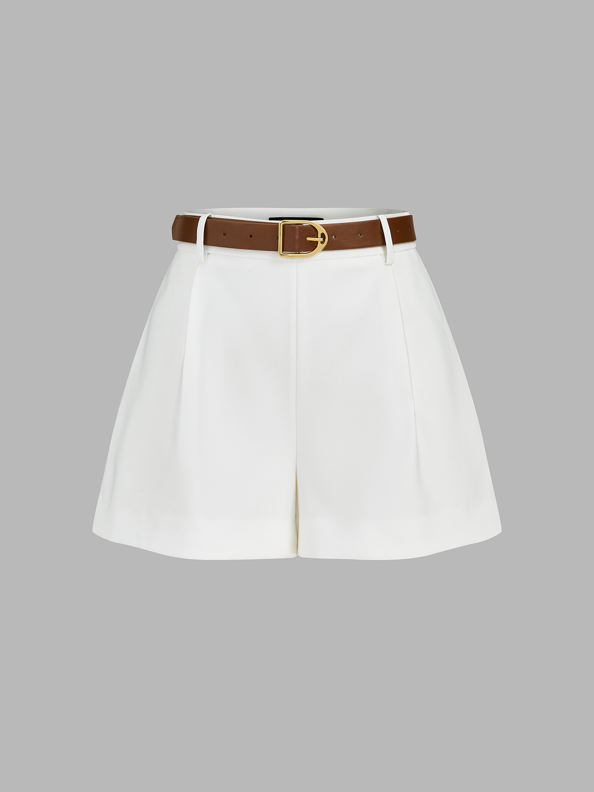 Draped Sleeveless Top & Belted Shorts Set for Women Summer Casual