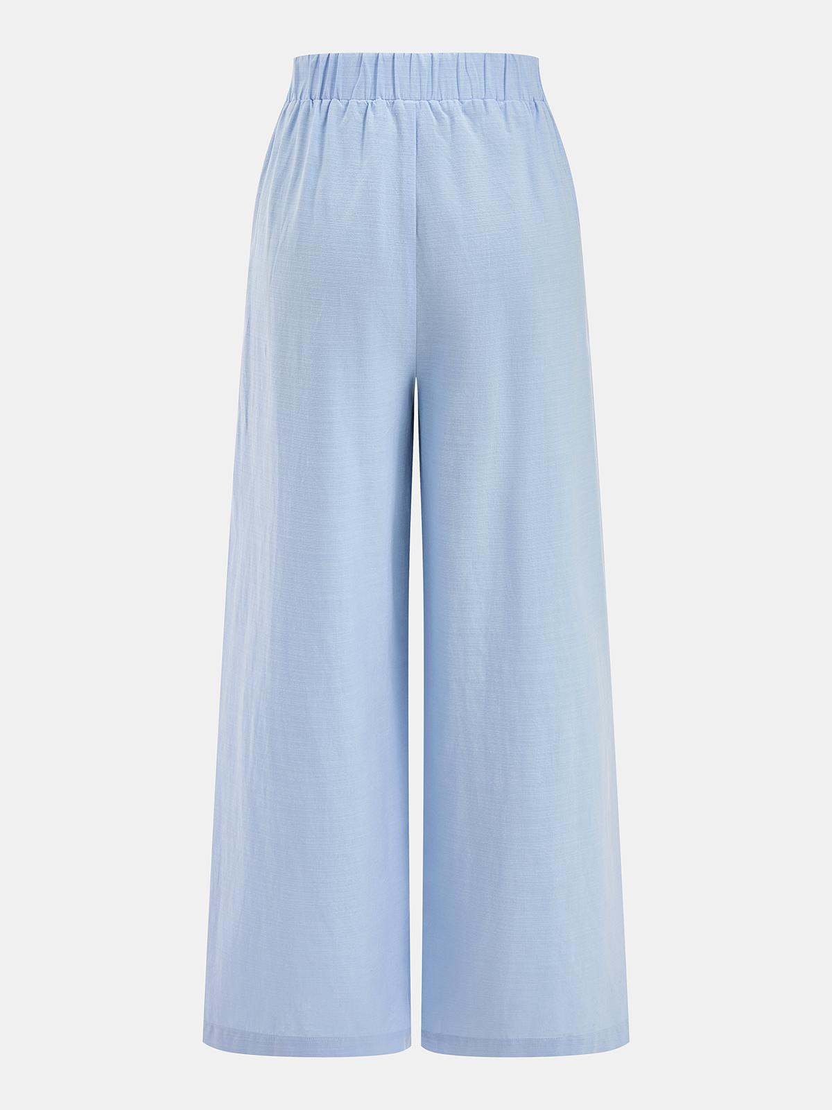 Cotton Linen Shirt & Wide Leg Pants Set, Casual Comfort Summer Outfit