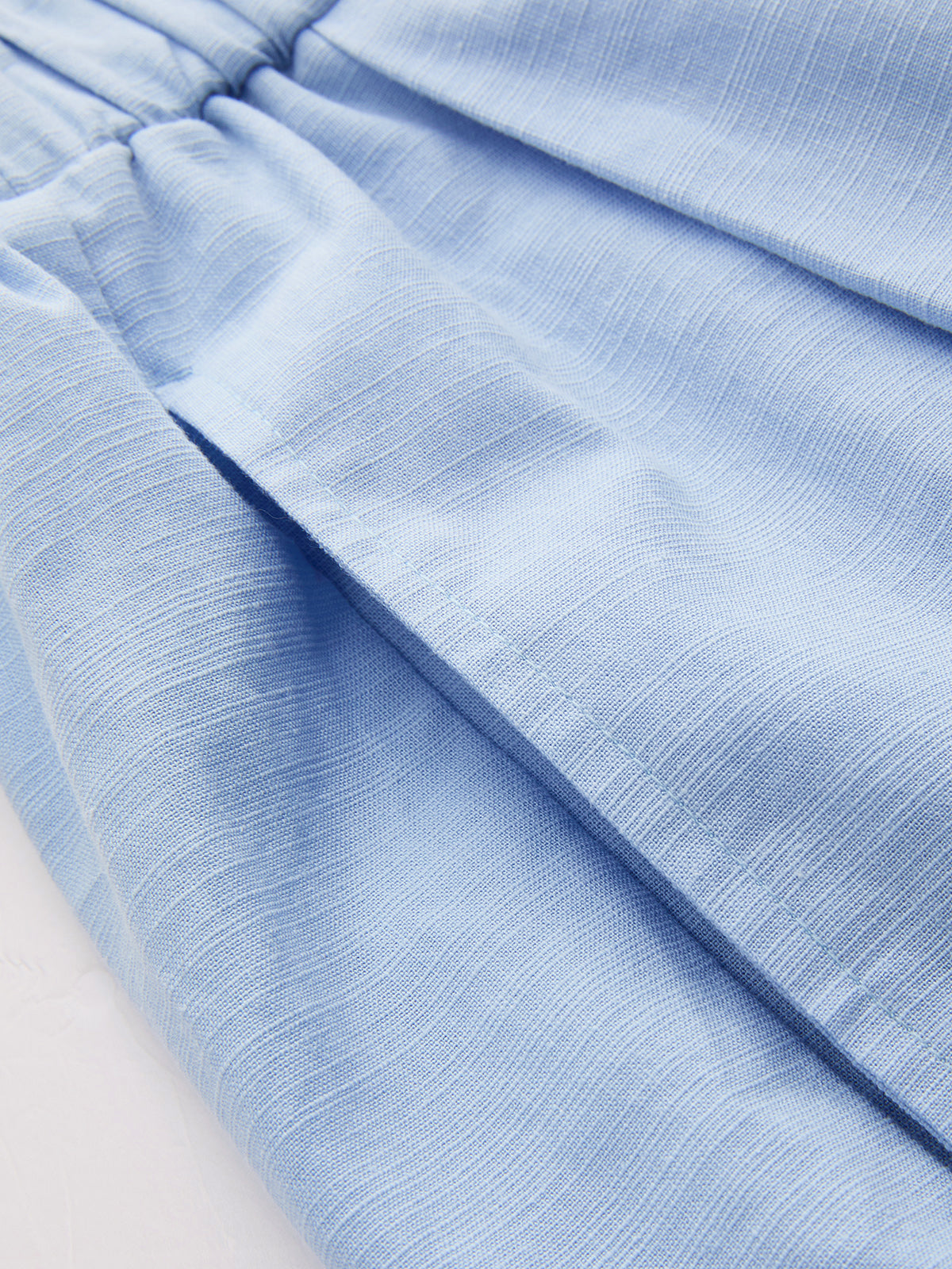 Cotton Linen Shirt & Wide Leg Pants Set, Casual Comfort Summer Outfit