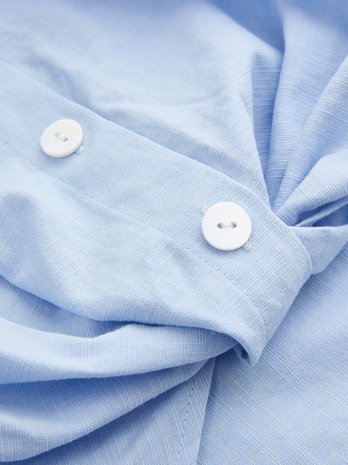 Cotton Linen Shirt & Wide Leg Pants Set, Casual Comfort Summer Outfit