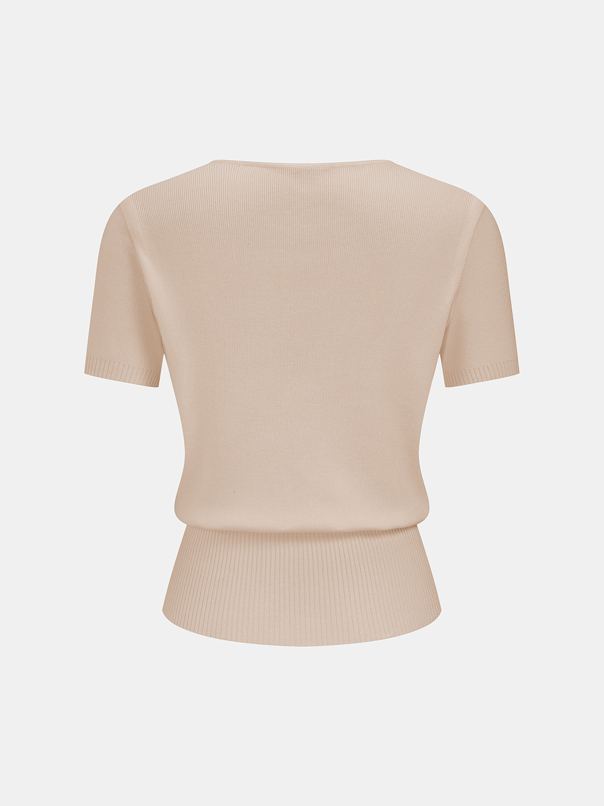 Horsebit Knit Short-Sleeve Top Comfortable Casual Wear