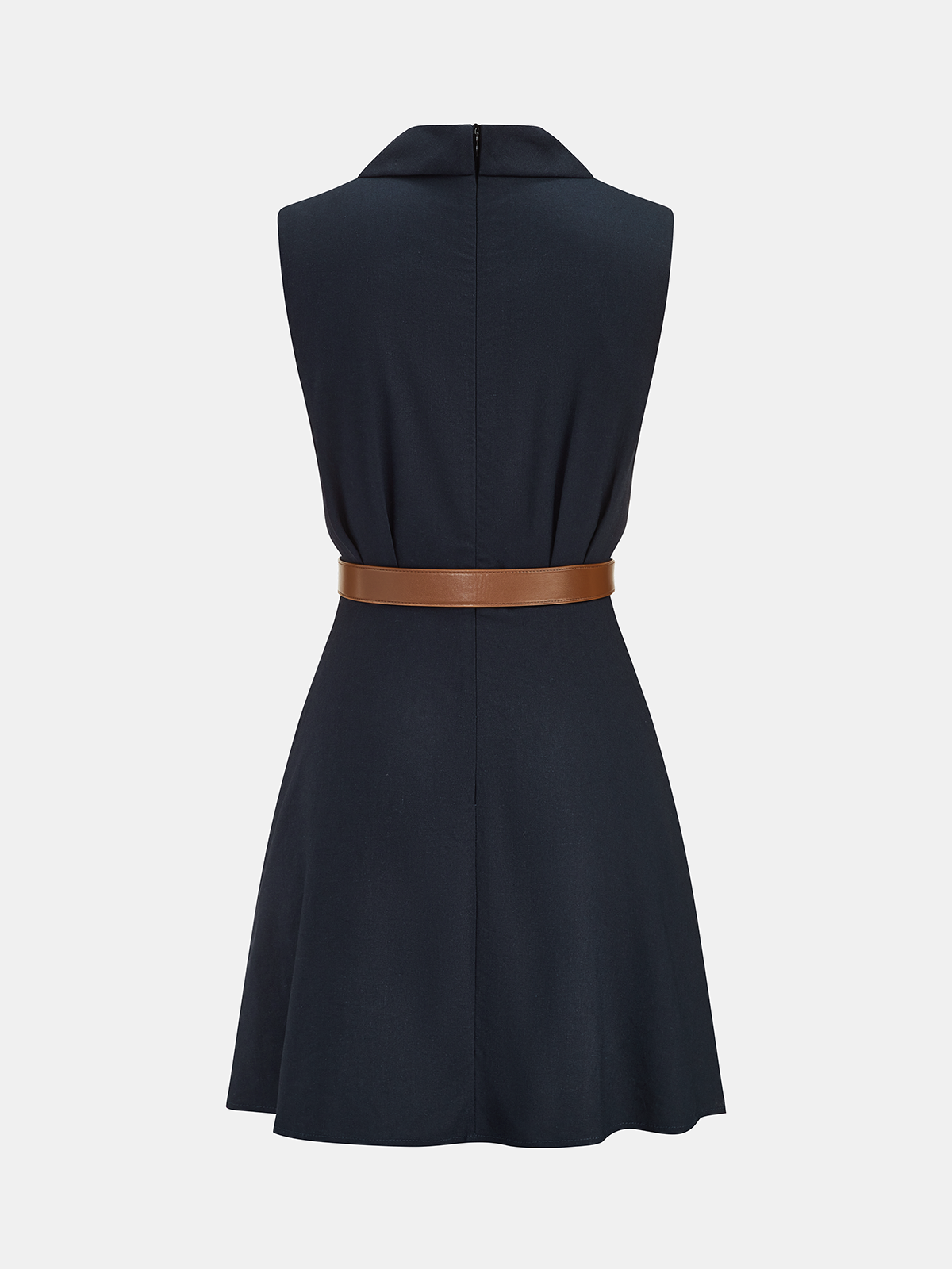 Belted Wrap Linen Blend Sleeveless Mini Dress for Women Summer Casual