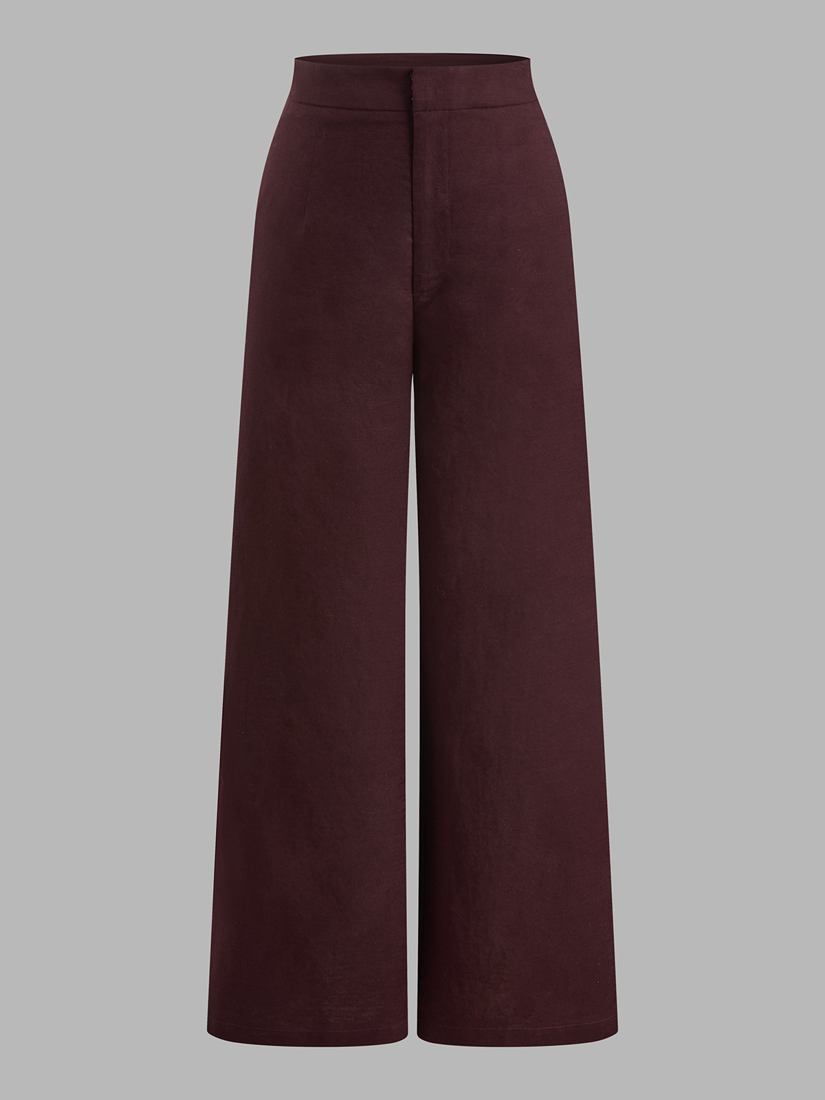 Cotton Linen Contrast Trim Tube Top & Pants Set Casual Women's Outfit