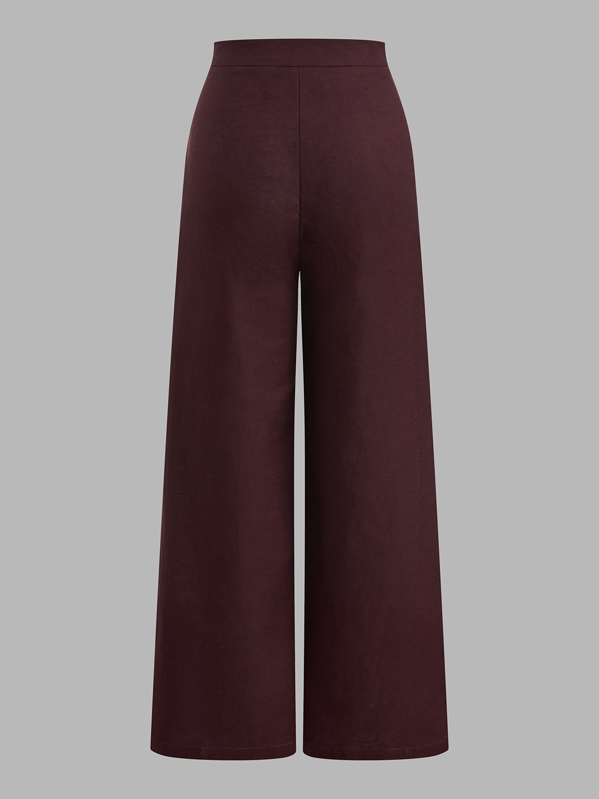 Cotton Linen Contrast Trim Tube Top & Pants Set Casual Women's Outfit