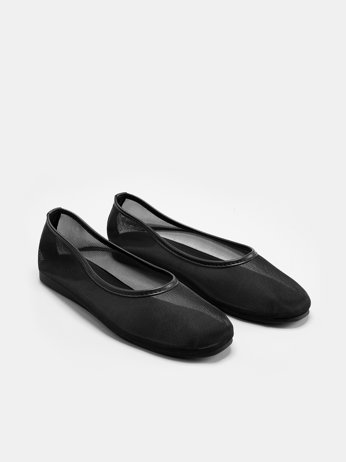 Mesh Round Toe Ballet Flats Comfortable Slip-On Design for Women