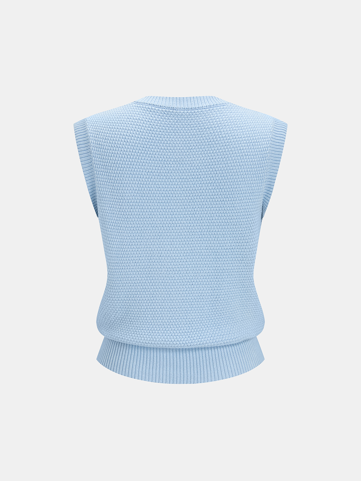 Spiral Button Textured Knit Sleeveless Vest for Women Casual Wear