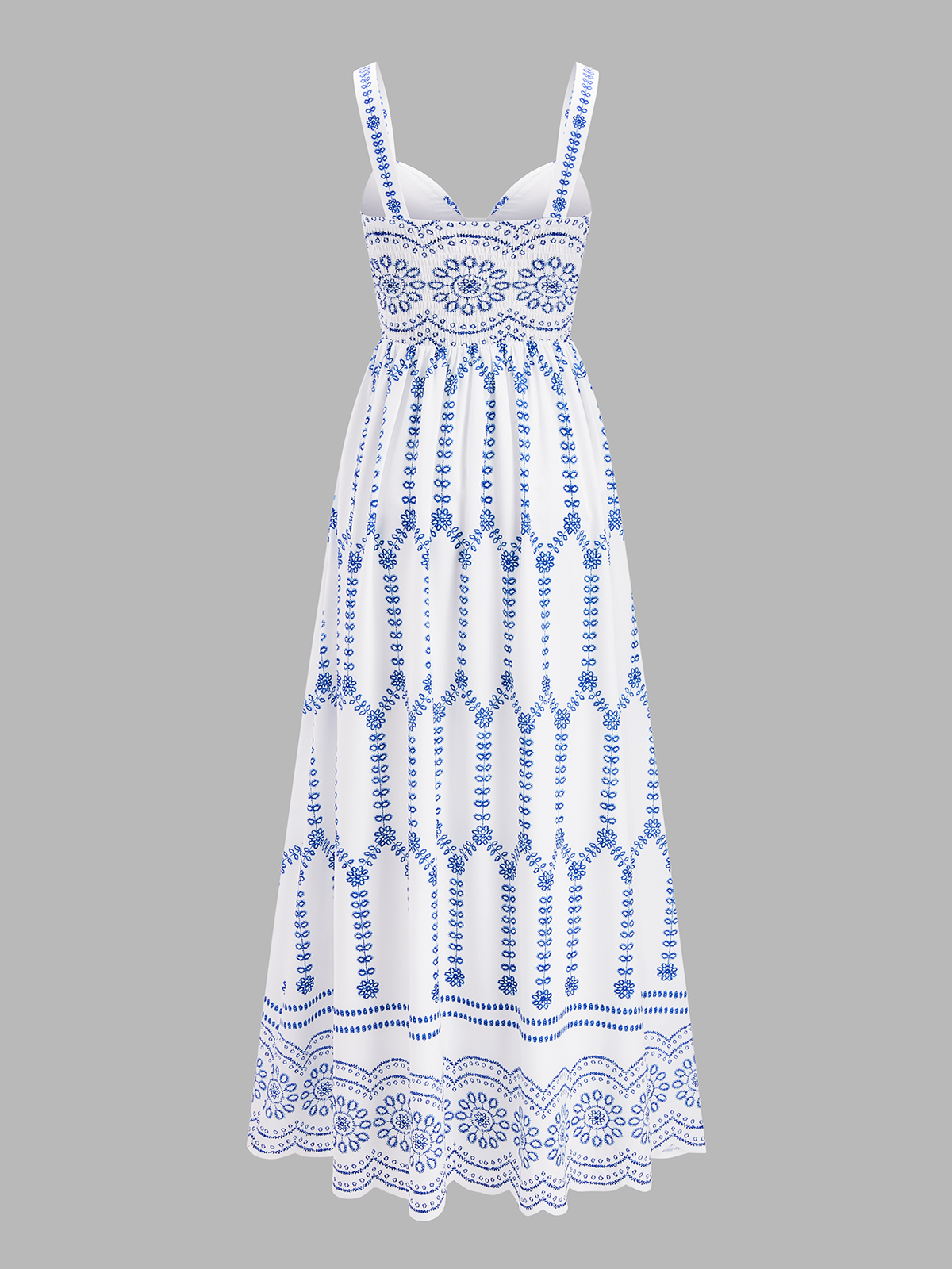 Boho Floral Print Cut-Out Maxi Dress for Summer Weddings