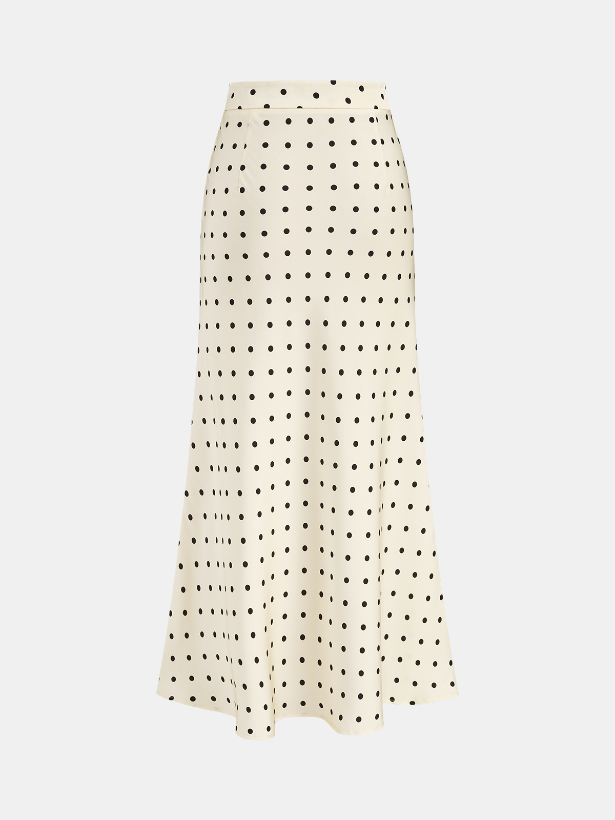 Polka Dot Cowl Neck Top & Maxi Skirt Set for Women, Elegant Full-Length Outfit