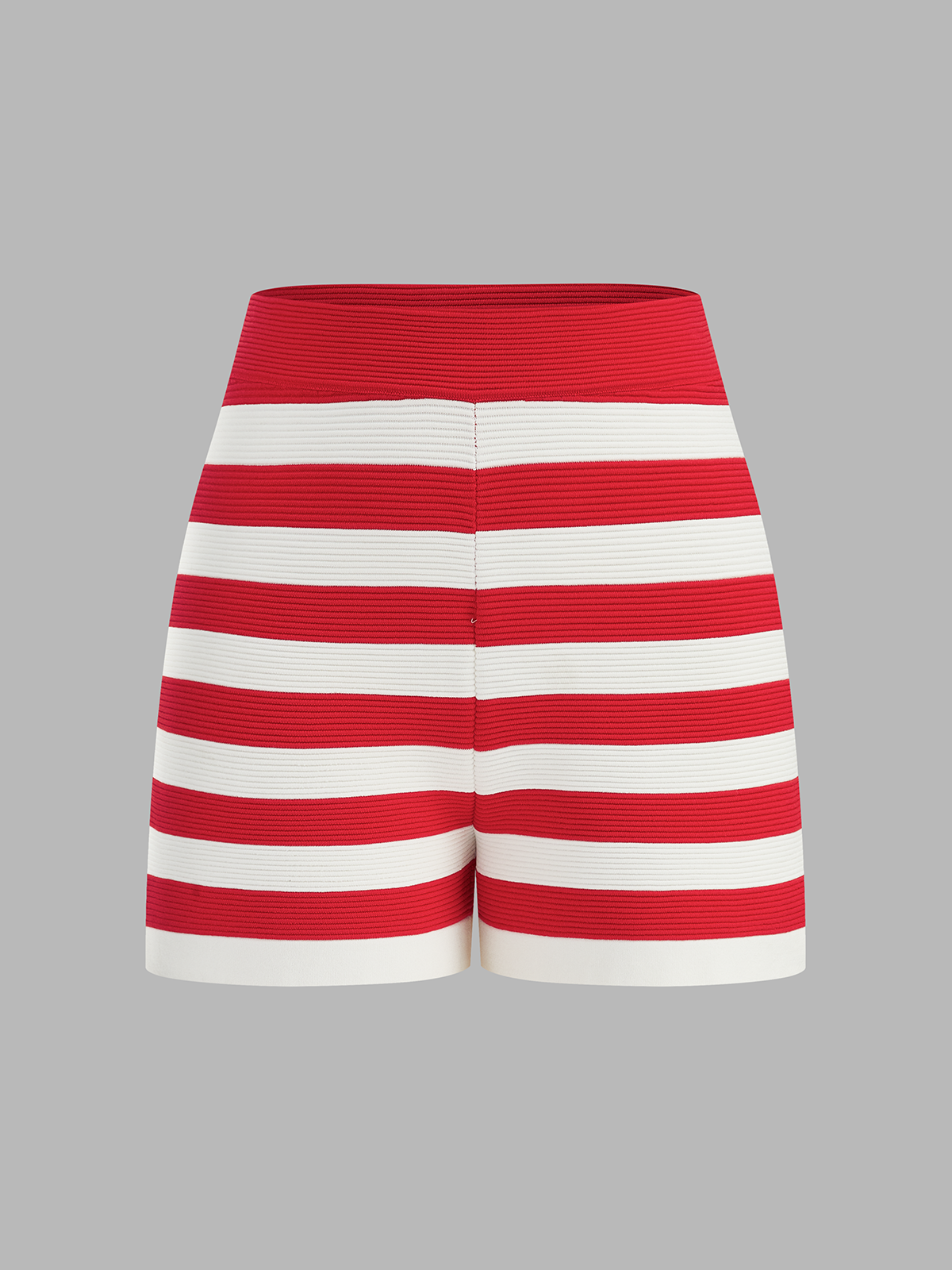 Striped Sleeveless Knit Top & Shorts Set for Casual Summer Wear