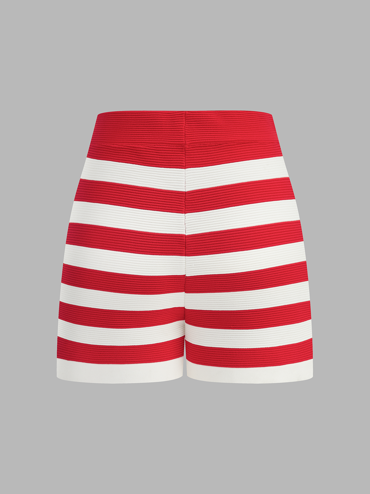 Striped Sleeveless Knit Top & Shorts Set for Casual Summer Wear