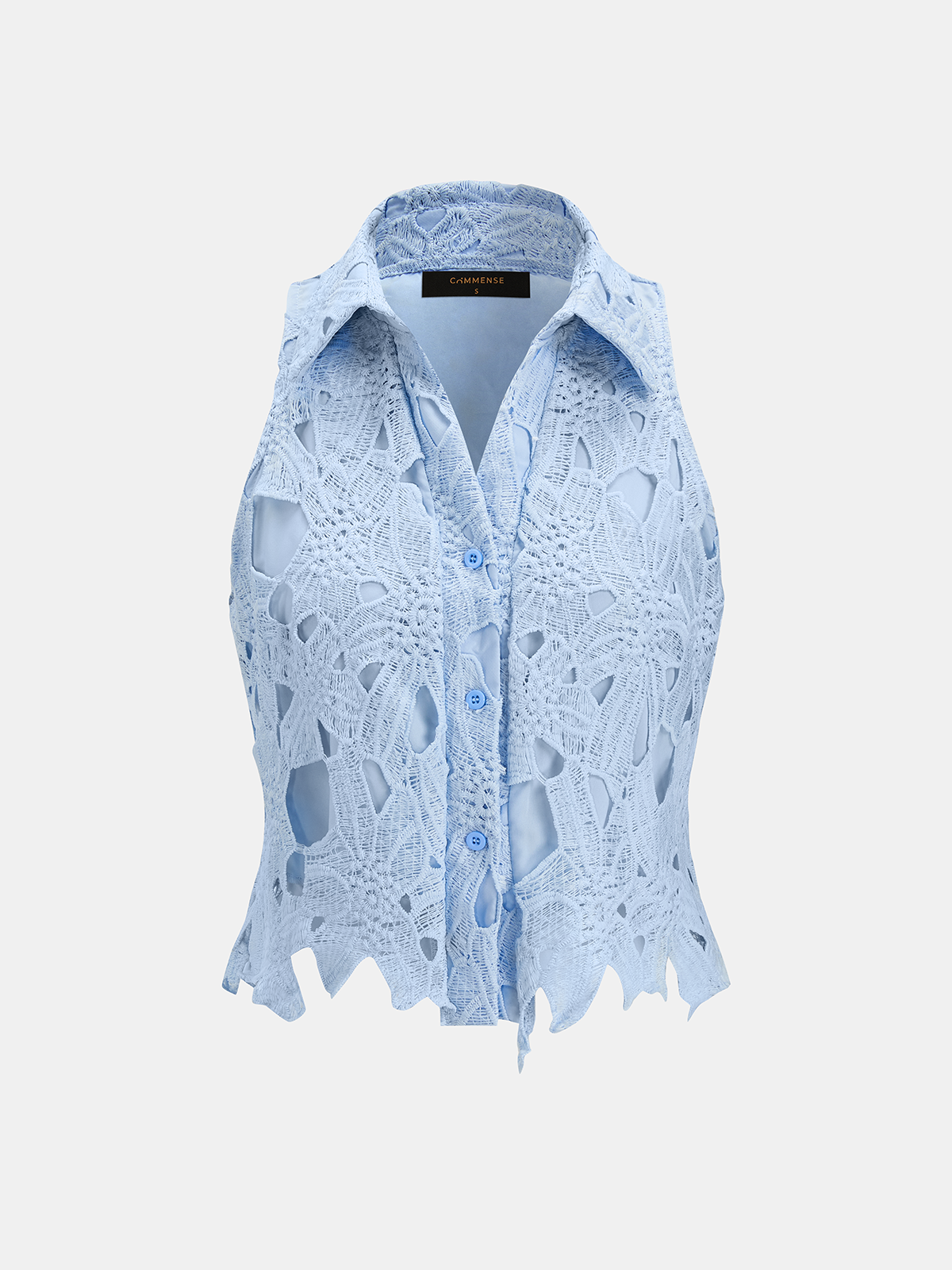 Lace Sleeveless Cropped Shirt & Pants Set for Women Summer Casual