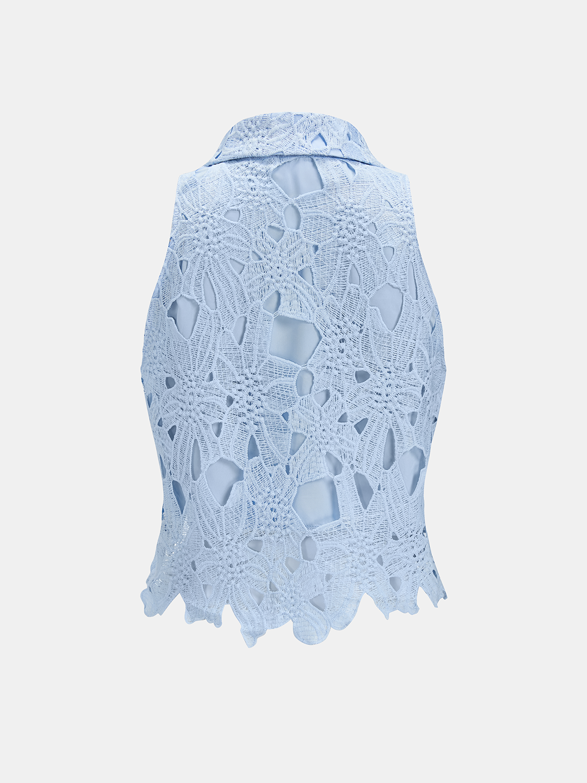 Lace Sleeveless Cropped Shirt & Pants Set for Women Summer Casual
