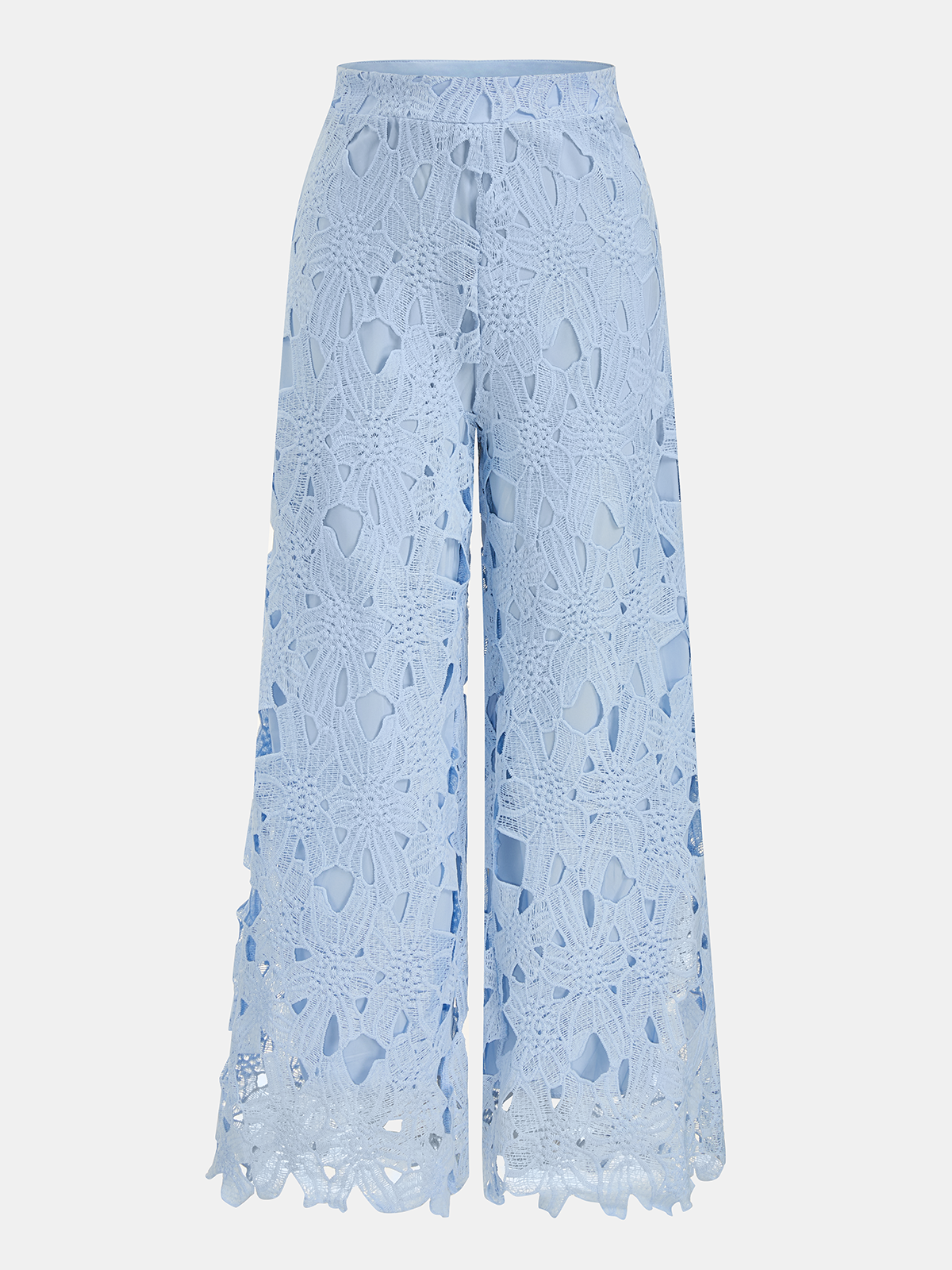 Lace Sleeveless Cropped Shirt & Pants Set for Women Summer Casual