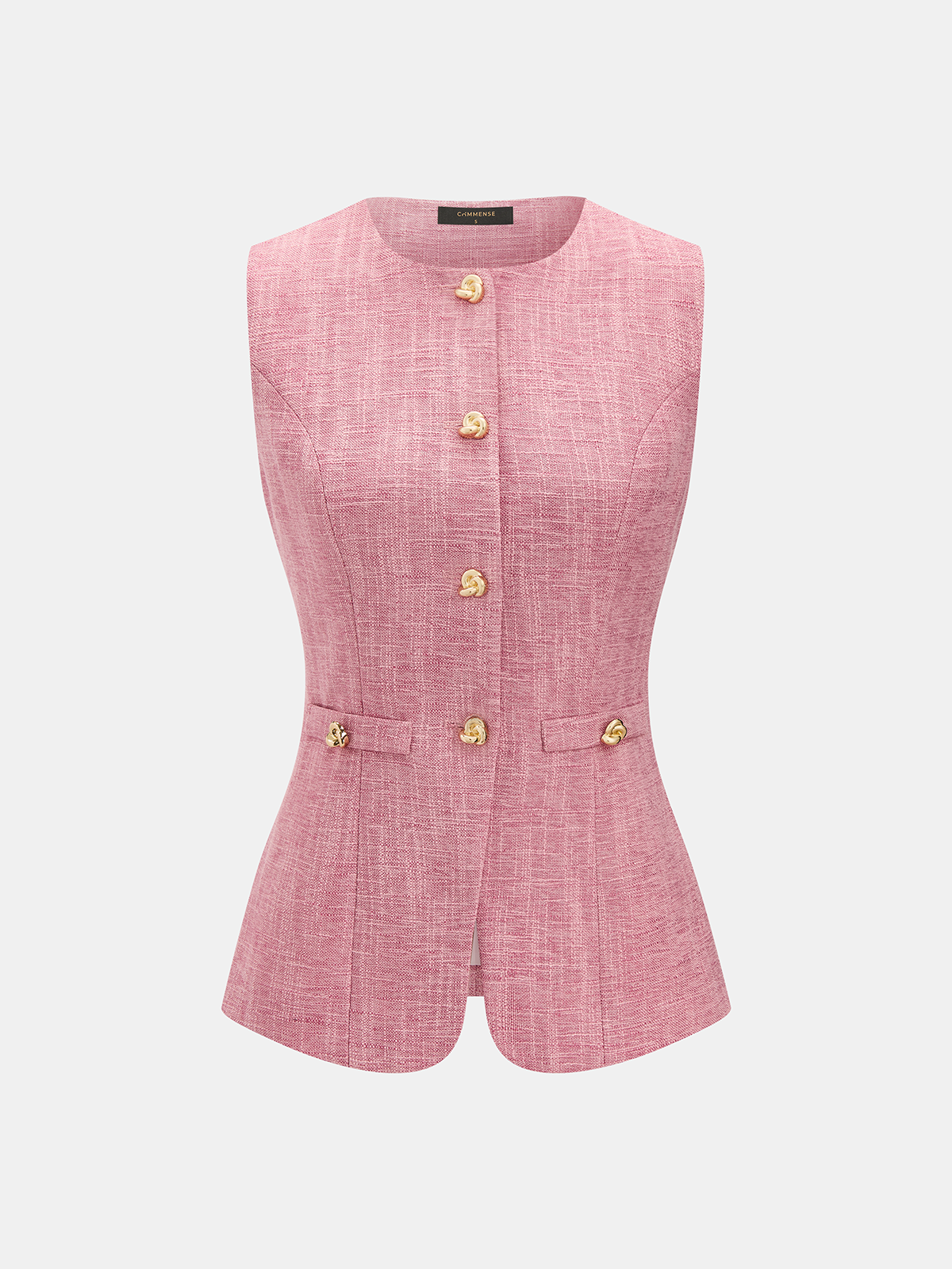 Tweed Sleeveless Vest & Mini Skirt Set for Women Casual Outfit