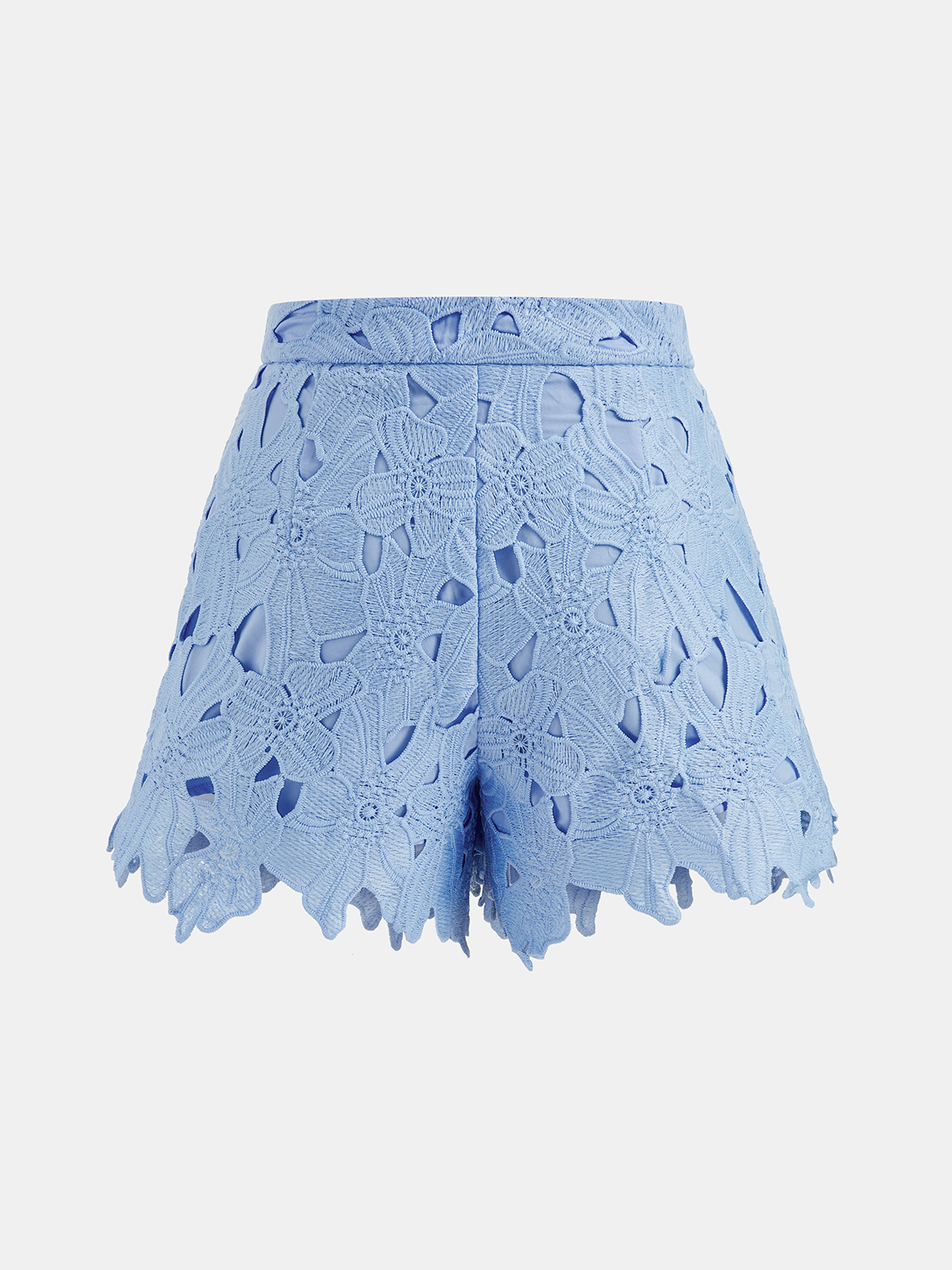 Floral Lace Cropped Shirt & Shorts Set for Women Summer Casual