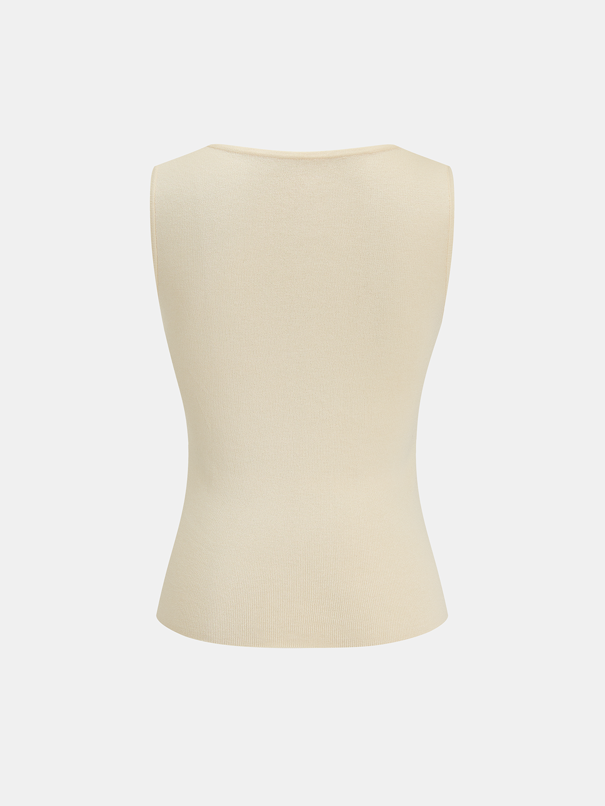 Ruched Button Detail Knit Tank Top for Women Summer Casual