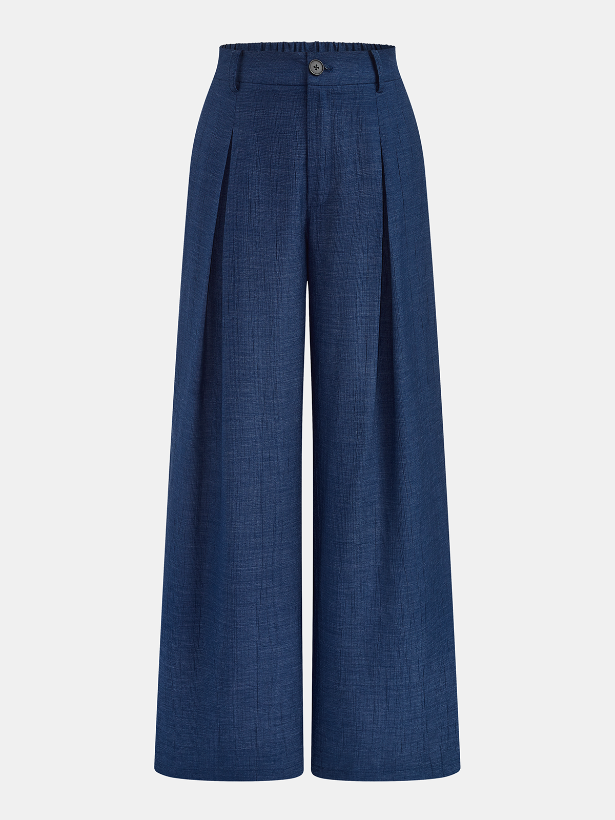 Faux Denim Tie Waist Top & Pants Set Stylish Comfortable Outfit