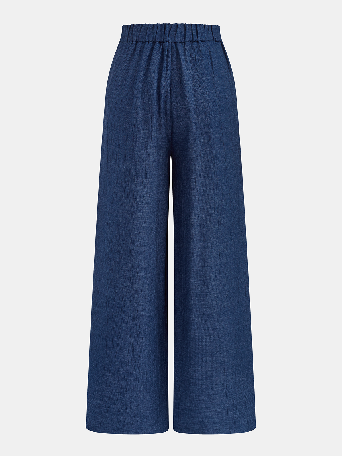 Faux Denim Tie Waist Top & Pants Set Stylish Comfortable Outfit