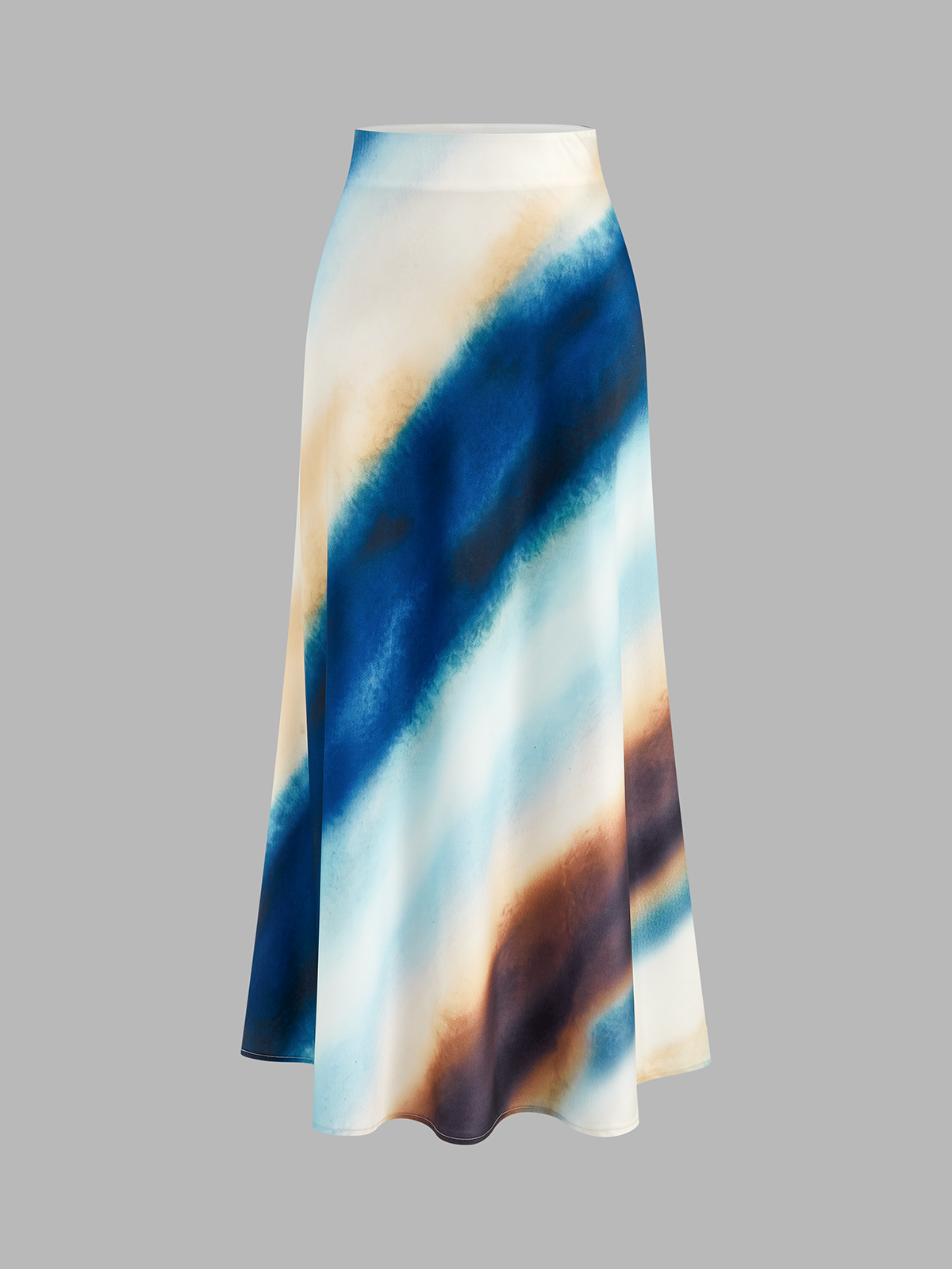 Tank Top & Ombre Watercolor Midi Skirt Set For Women Summer Outfit