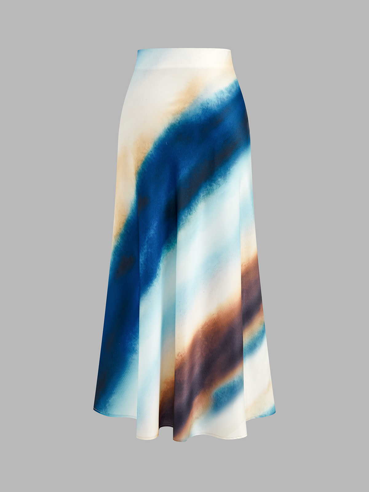 Tank Top & Ombre Watercolor Midi Skirt Set For Women Summer Outfit