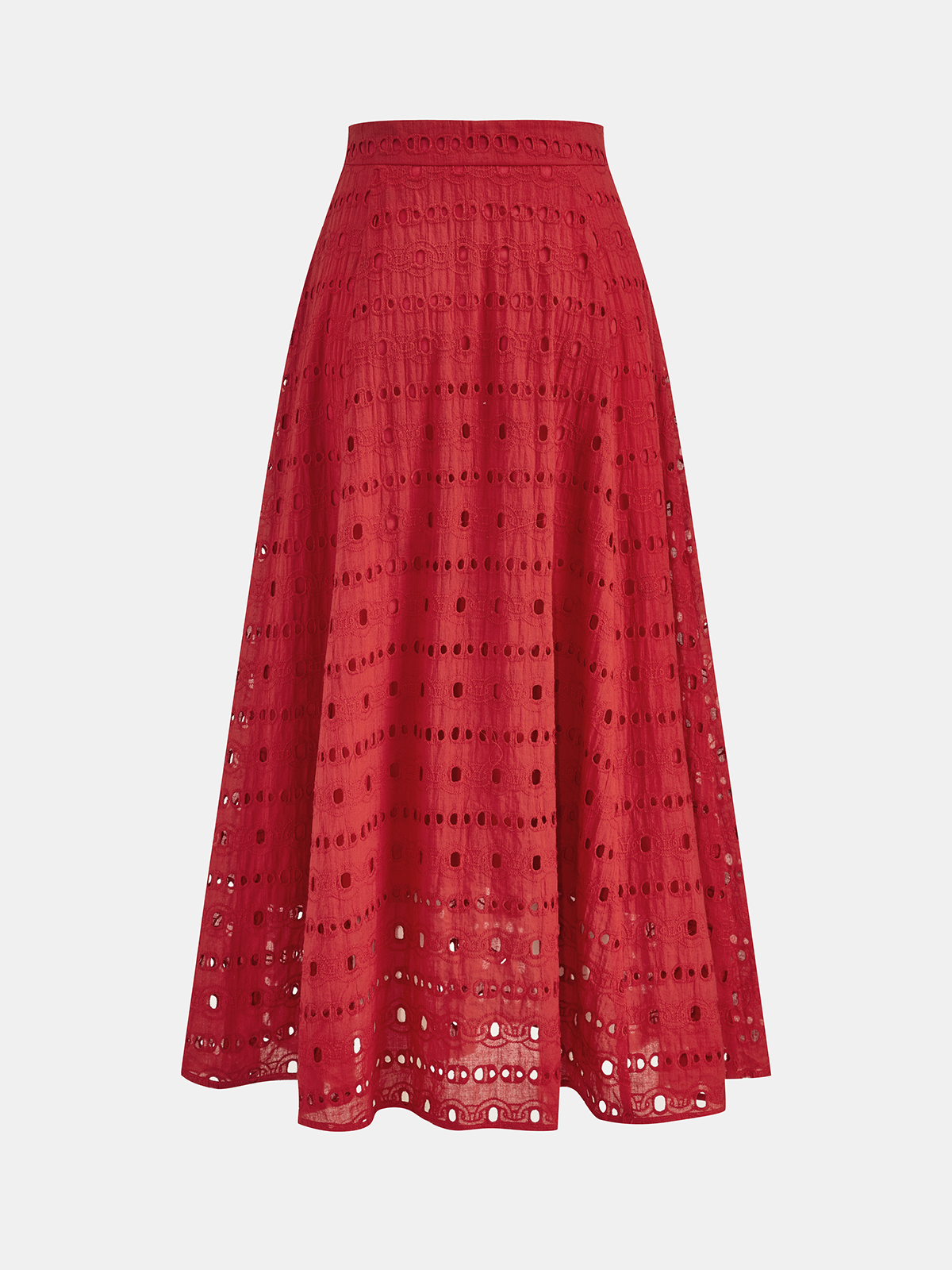 Eyelet Halter Crop Top & Floral Maxi Skirt Set for Women