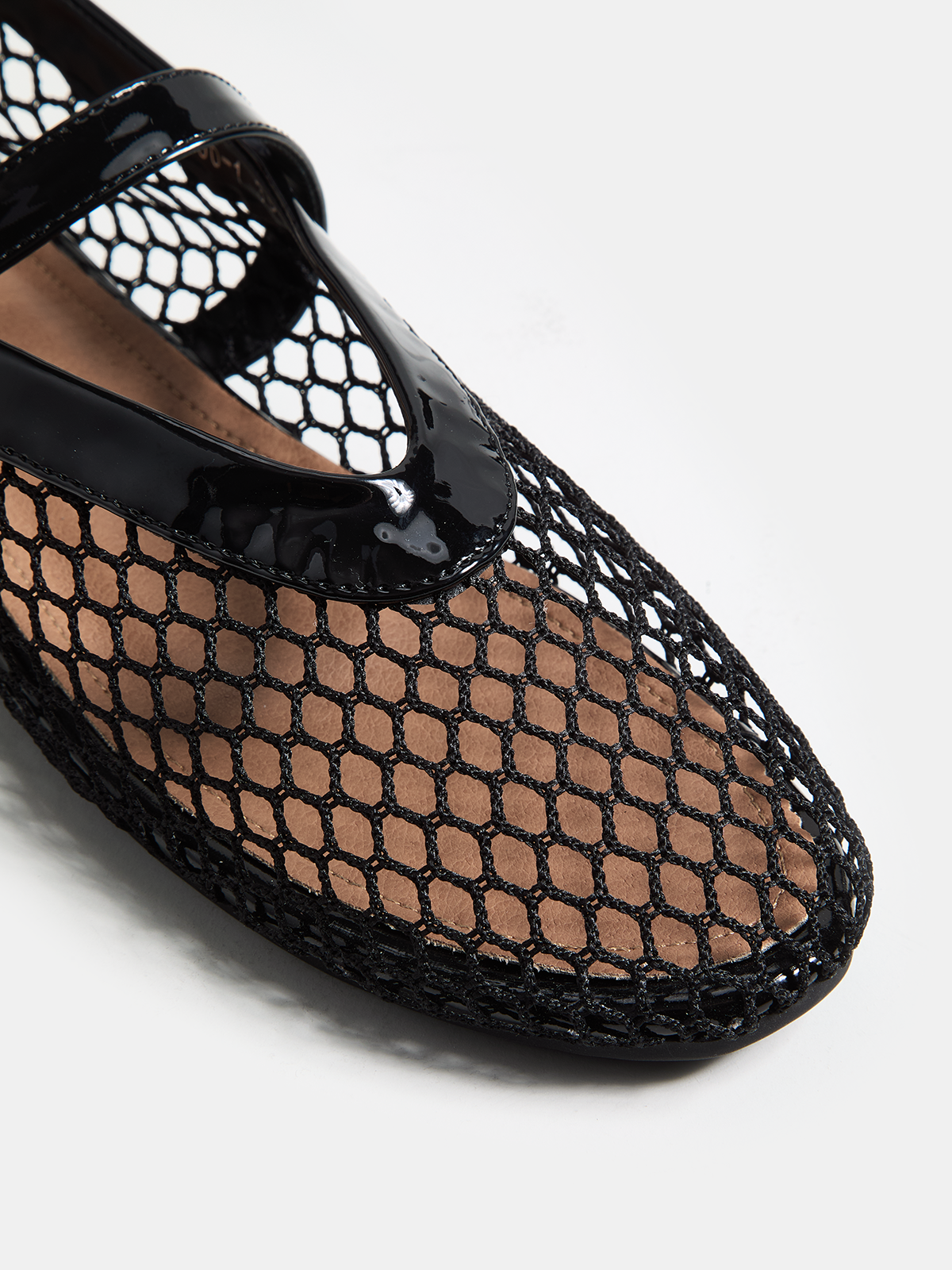 Genuine Leather Mesh Ballet Flats Comfortable Slip-On Design