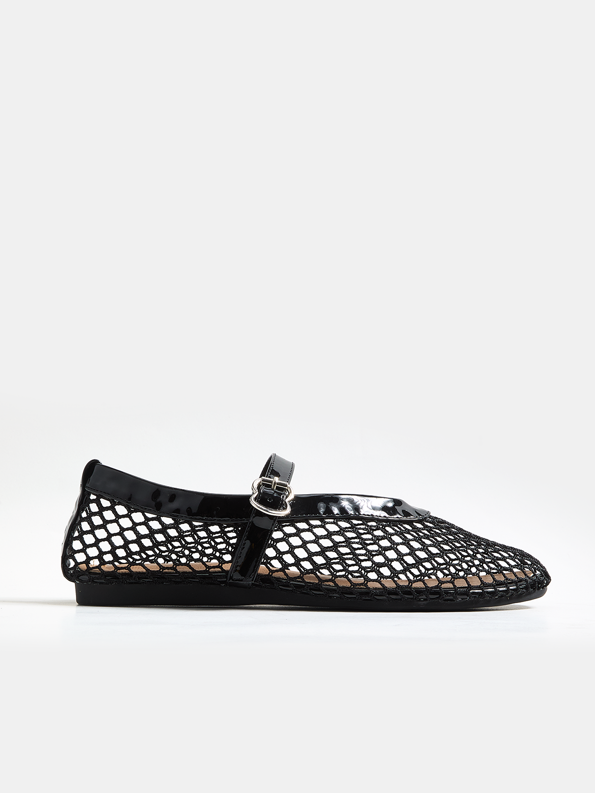 Genuine Leather Mesh Ballet Flats Comfortable Slip-On Design