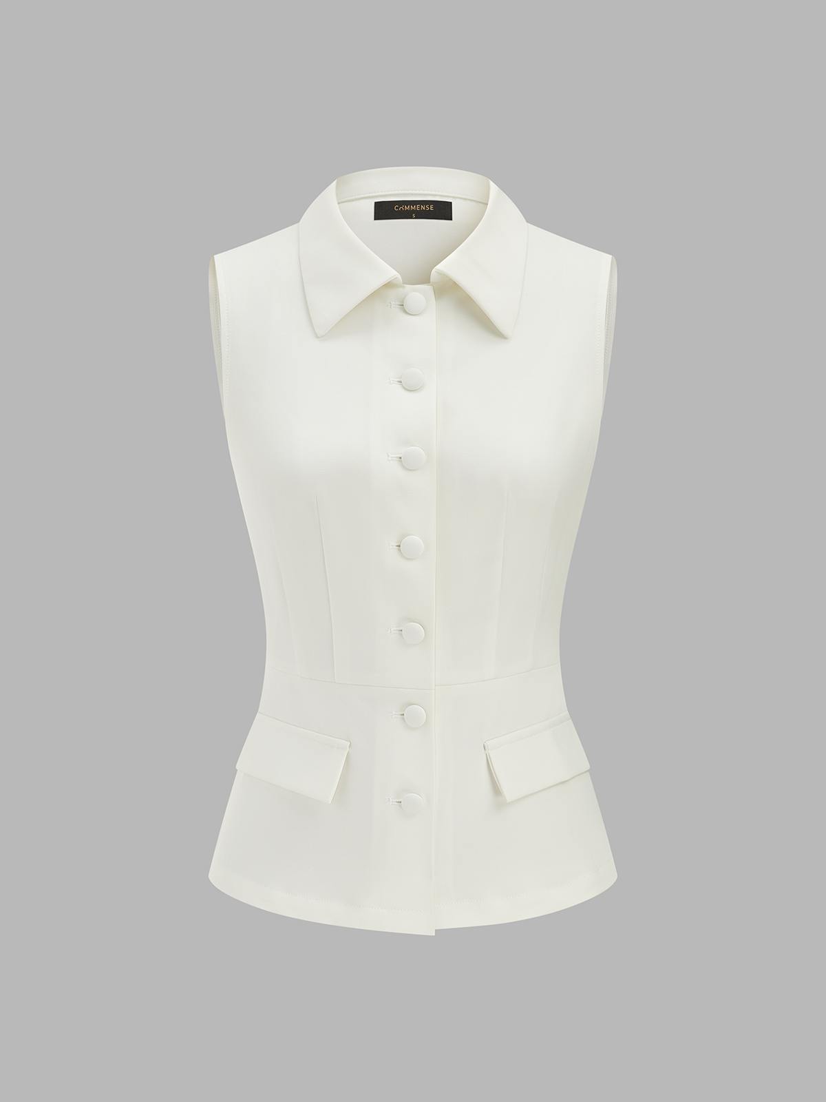 Collared Cotton Linen Vest & Pants Set for Casual Summer Wear