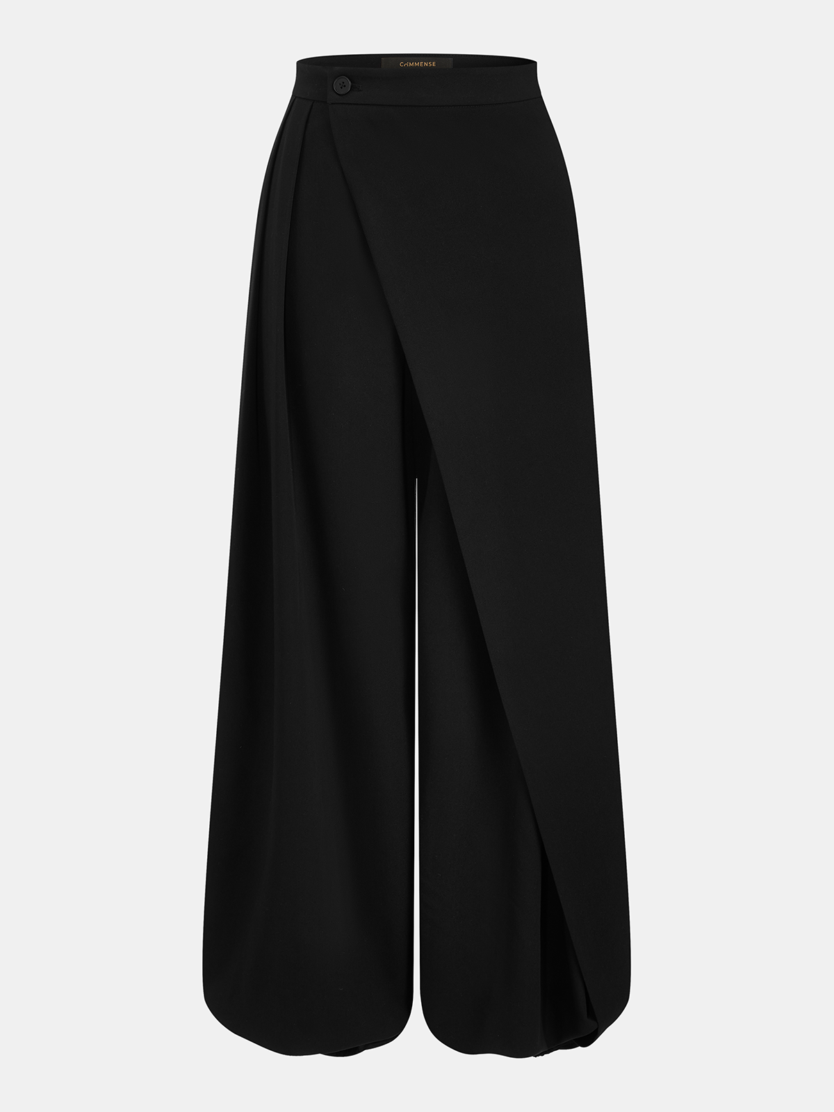Asymmetric Overlay Balloon Wide-Leg Pants - Trendy High Waist Palazzo Style