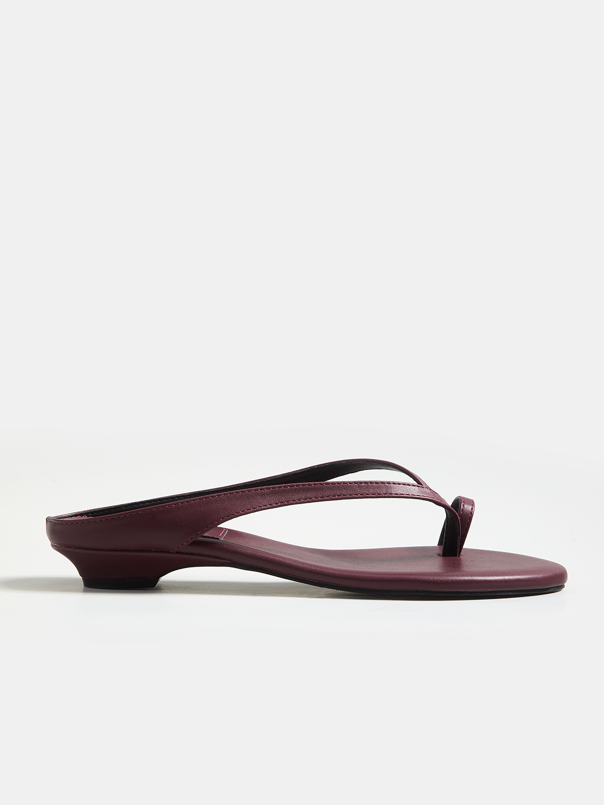 Genuine Leather Toe Loop Flat Sandals for Women Comfort Style
