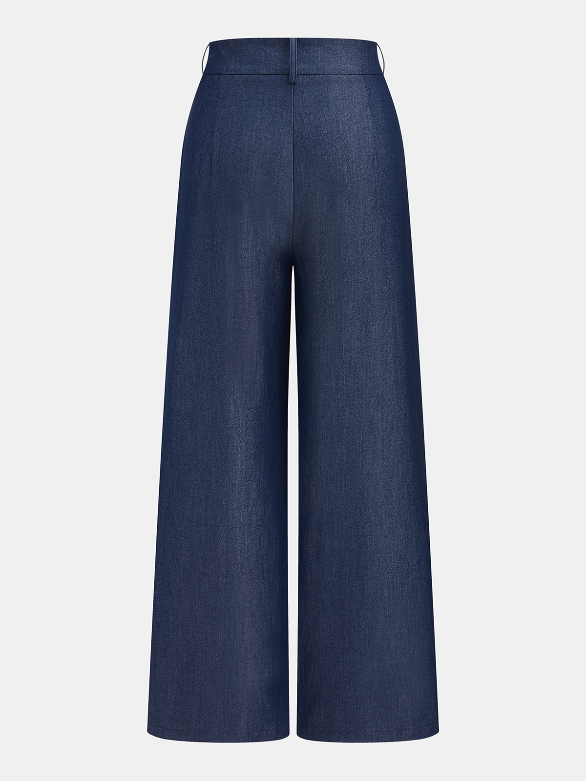 Metal Detail Vest & Wide Leg Pants Set with Belt Accessory