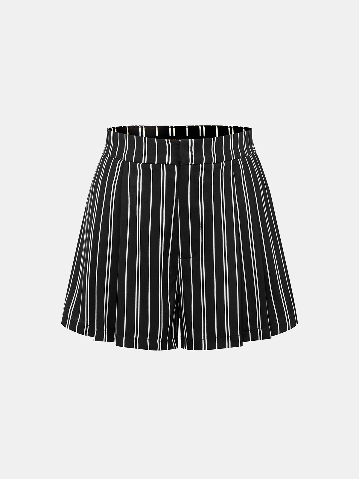 Satin Wrap Bodysuit & Striped Shorts Set for Women's Summer Fashion