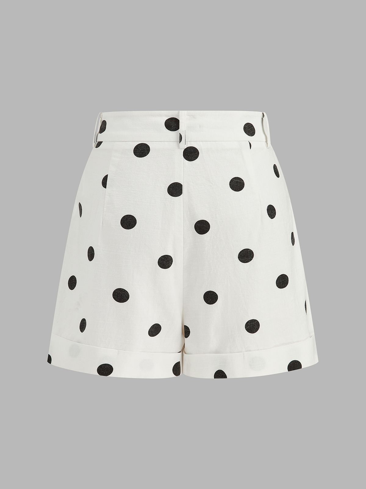 Polka Dot Belted Top & Shorts Set for Summer Casual Wear
