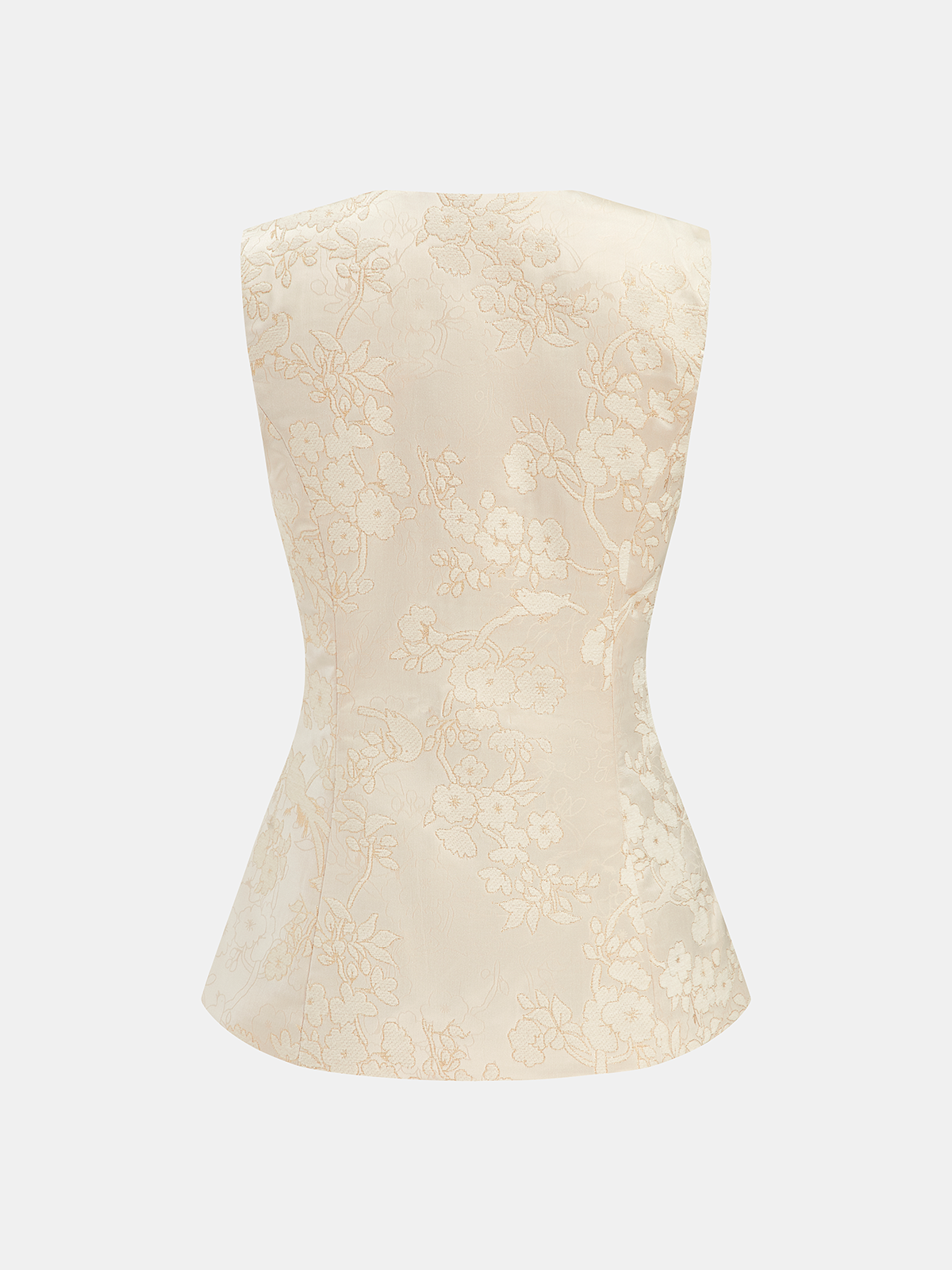 Floral Jacquard Sleeveless Vest & Shorts Set for Women's Stylish Summer Wear