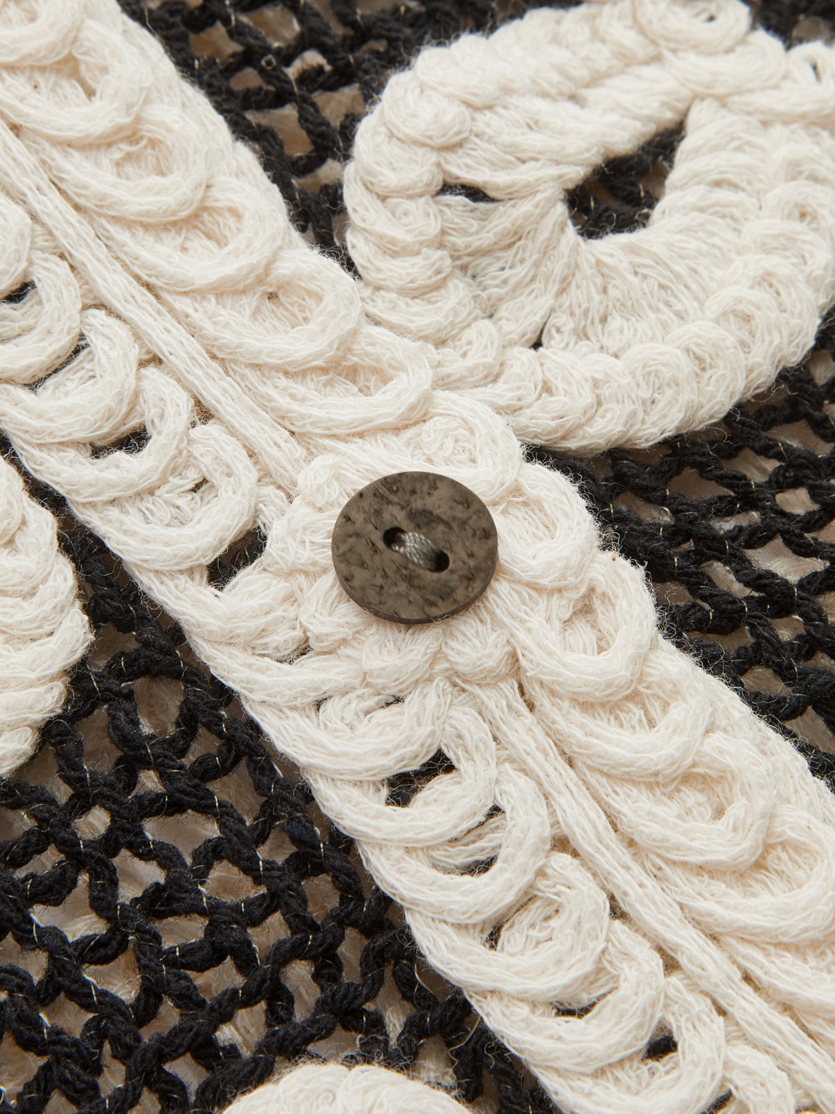 Floral Crochet V-Neck Vest Handmade Layering Piece