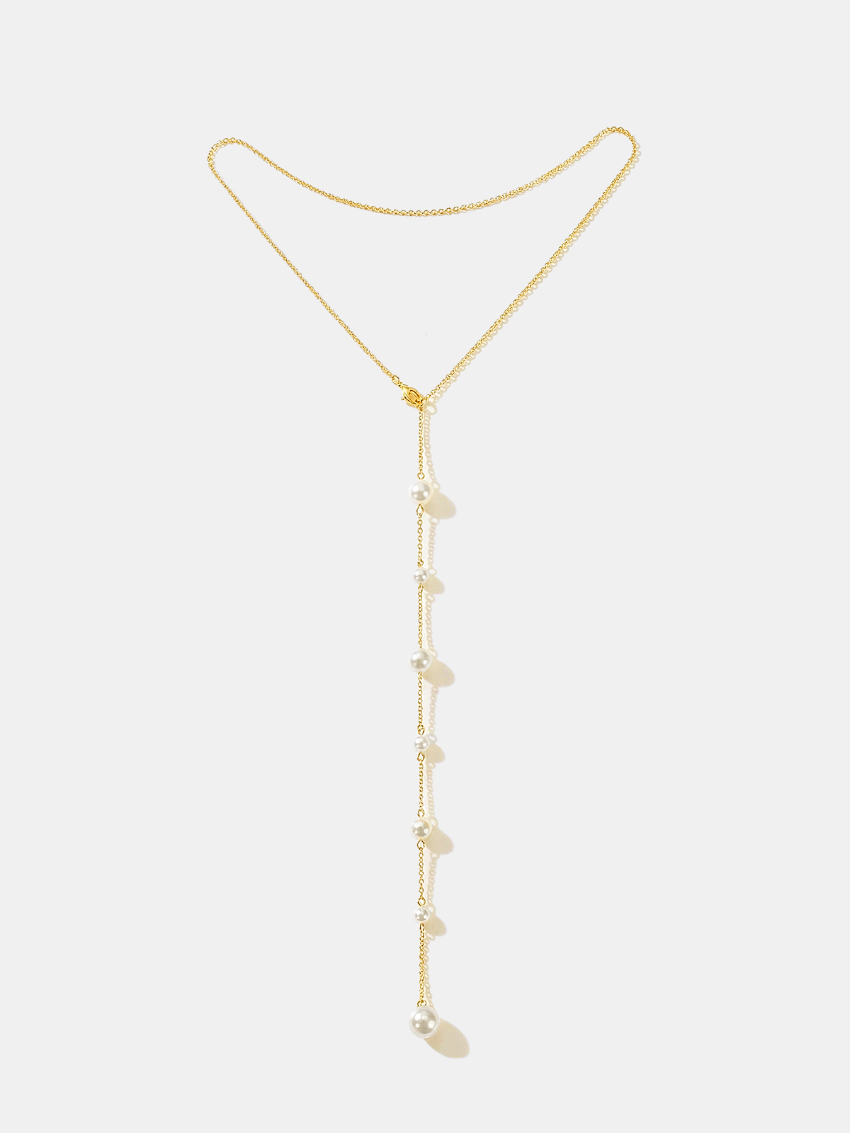 Long Pearl Drop Back Necklace with Elegant Bridal Design