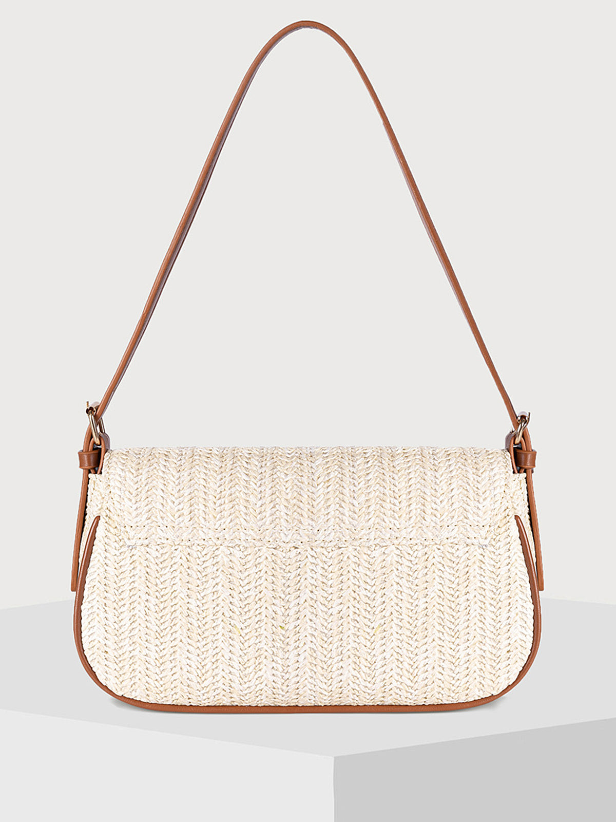 Casual Straw-Texture Shoulder Bag for Women Lightweight Summer