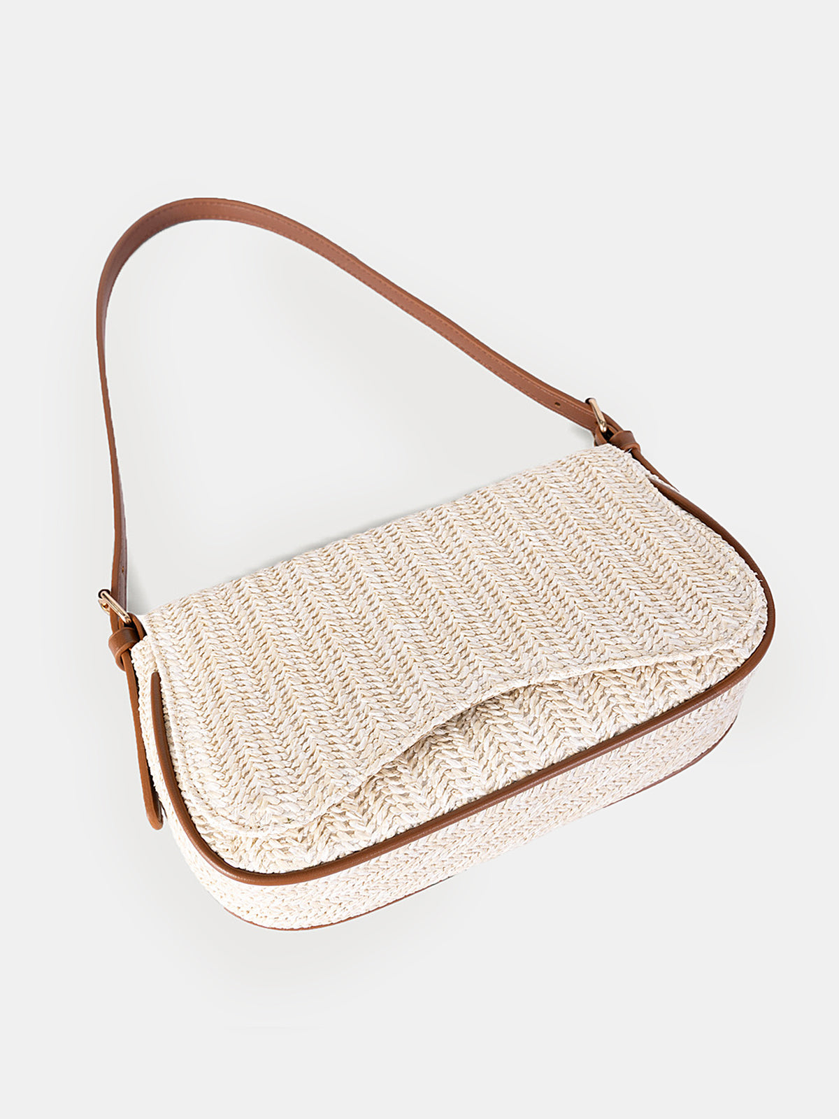 Casual Straw-Texture Shoulder Bag for Women Lightweight Summer
