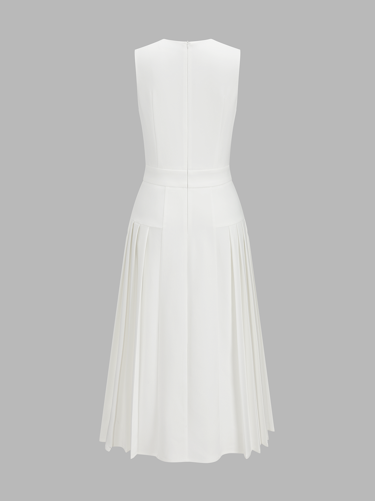 Sleeveless Pleated Midi Dress for Women Summer Casual