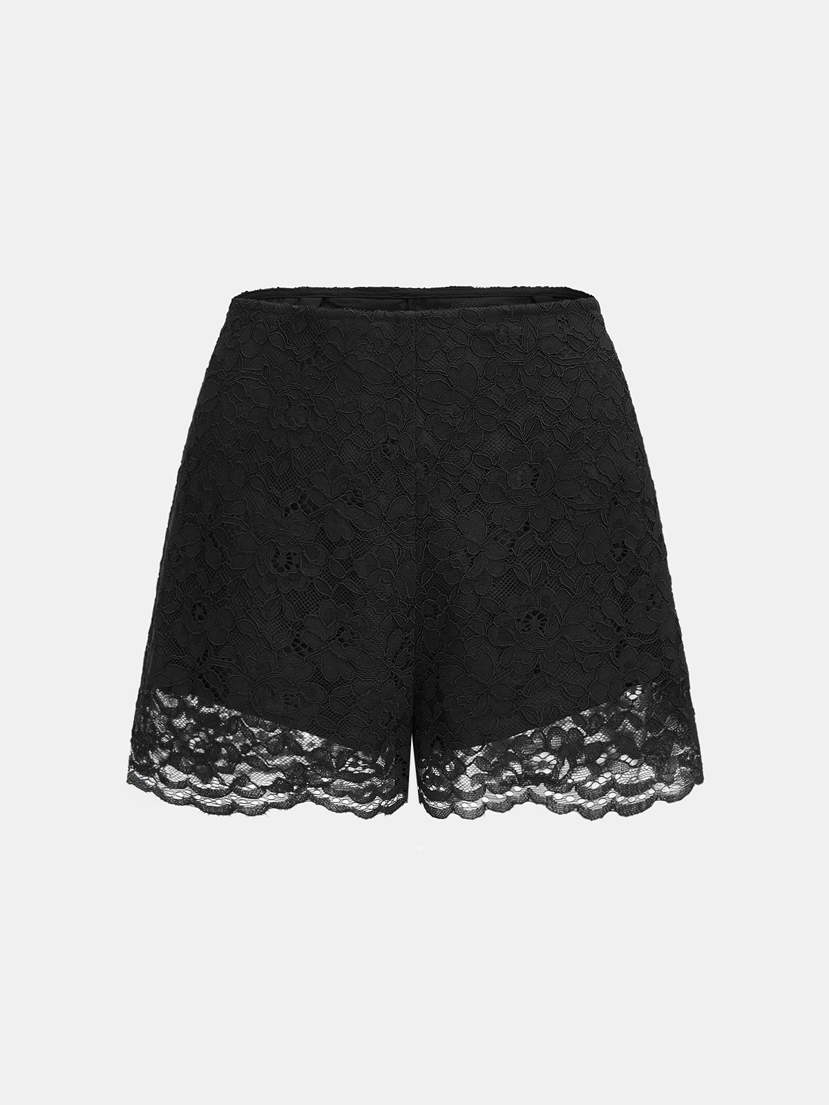 Floral Lace High-Waisted Shorts Comfortable Elegant Women's Fashion
