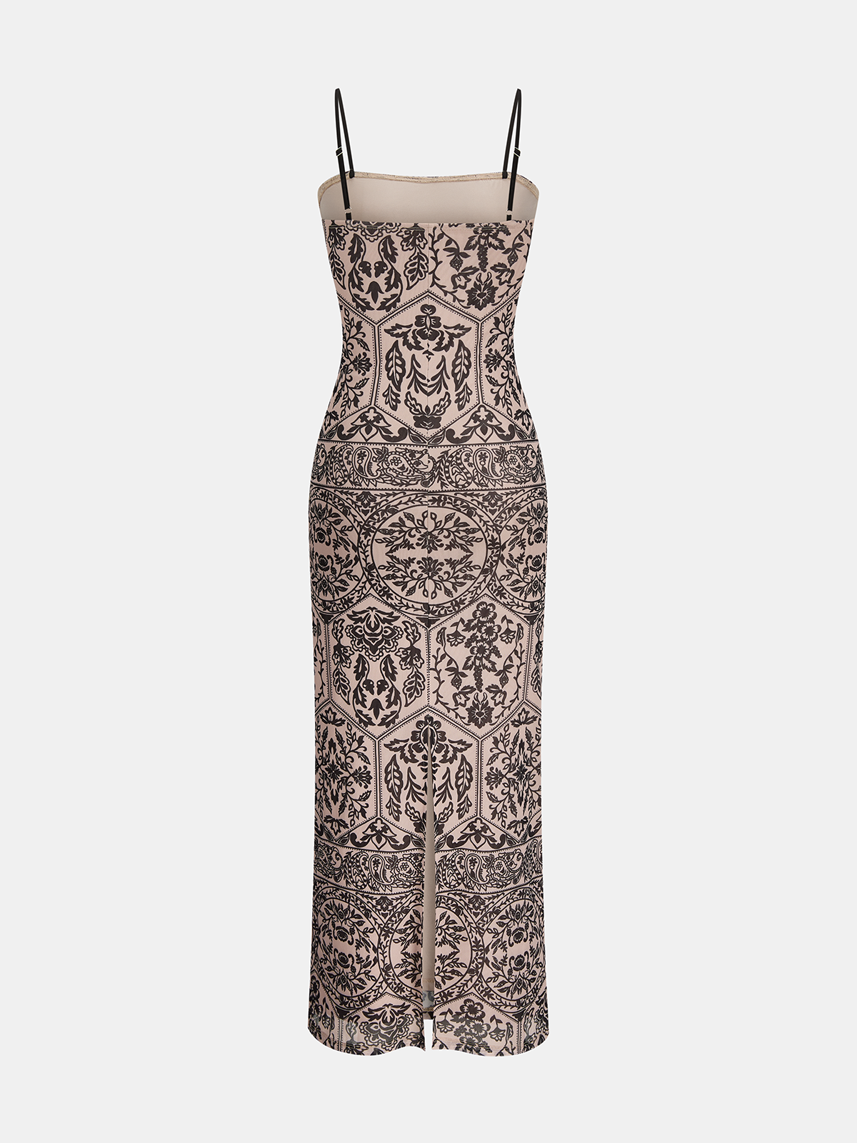 Printed Cami Maxi Dress with Adjustable Straps and Side Slits