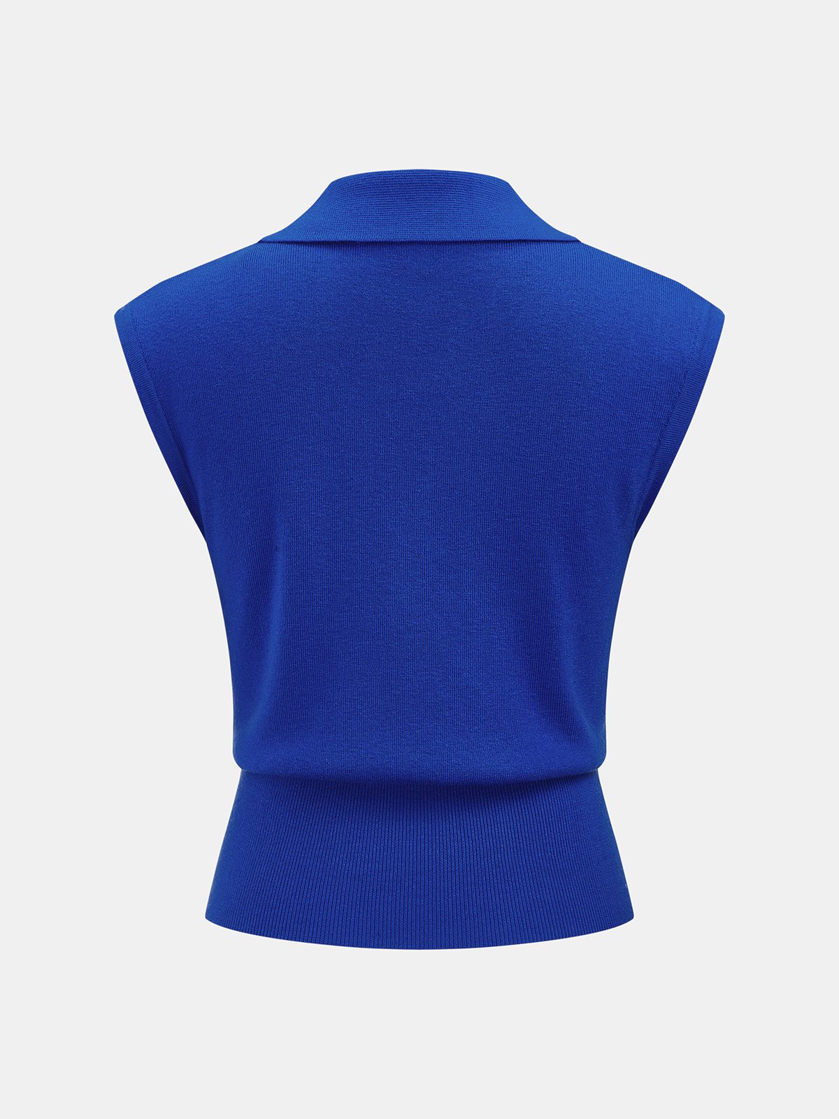 Wool Blend Collared Decorative Knit Vest, Classic Sleeveless Pullover Style