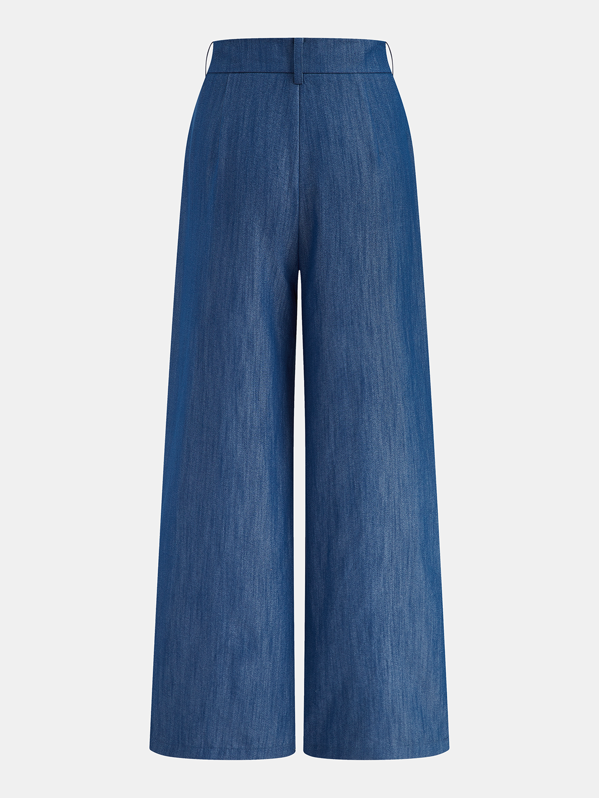 Faux Denim Halter Ruched Top & Pants Set for Women in Stylish Outfits