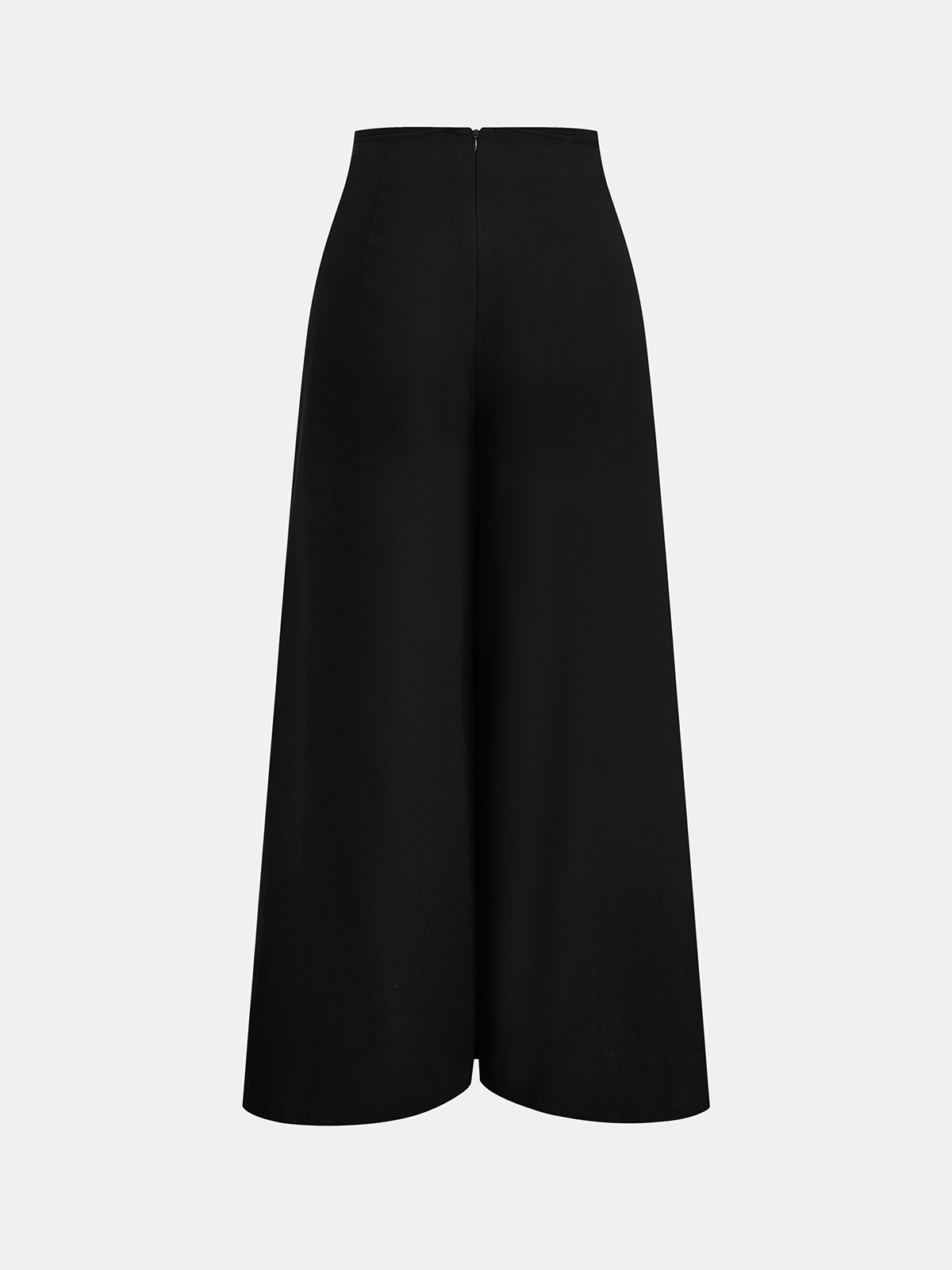 Bow Tie-Waist Side-Slit Wide Leg Pants for Elegant Evening Wear