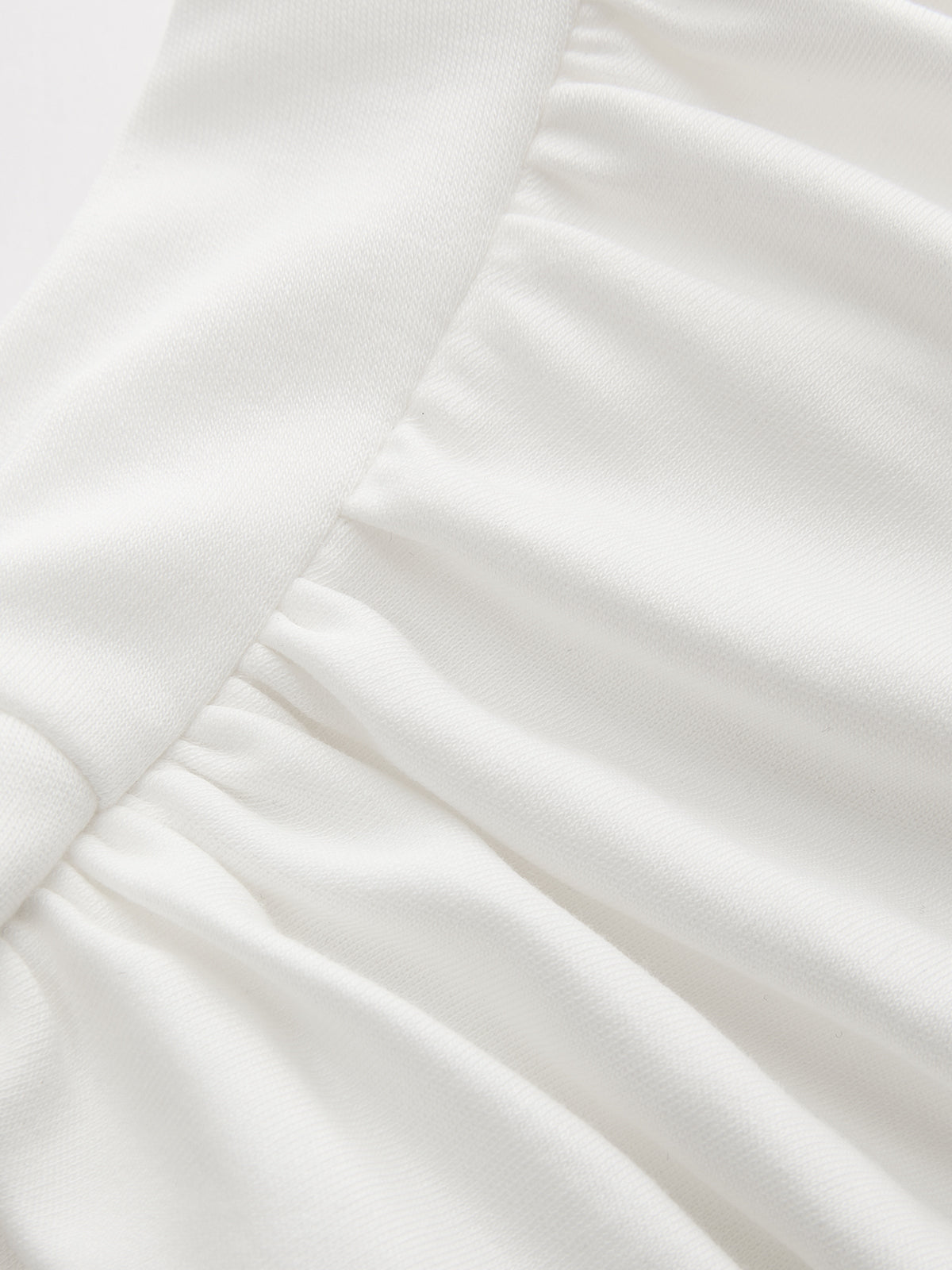Asymmetric Neckline Ruched Blouse with Elegant Draping Detail